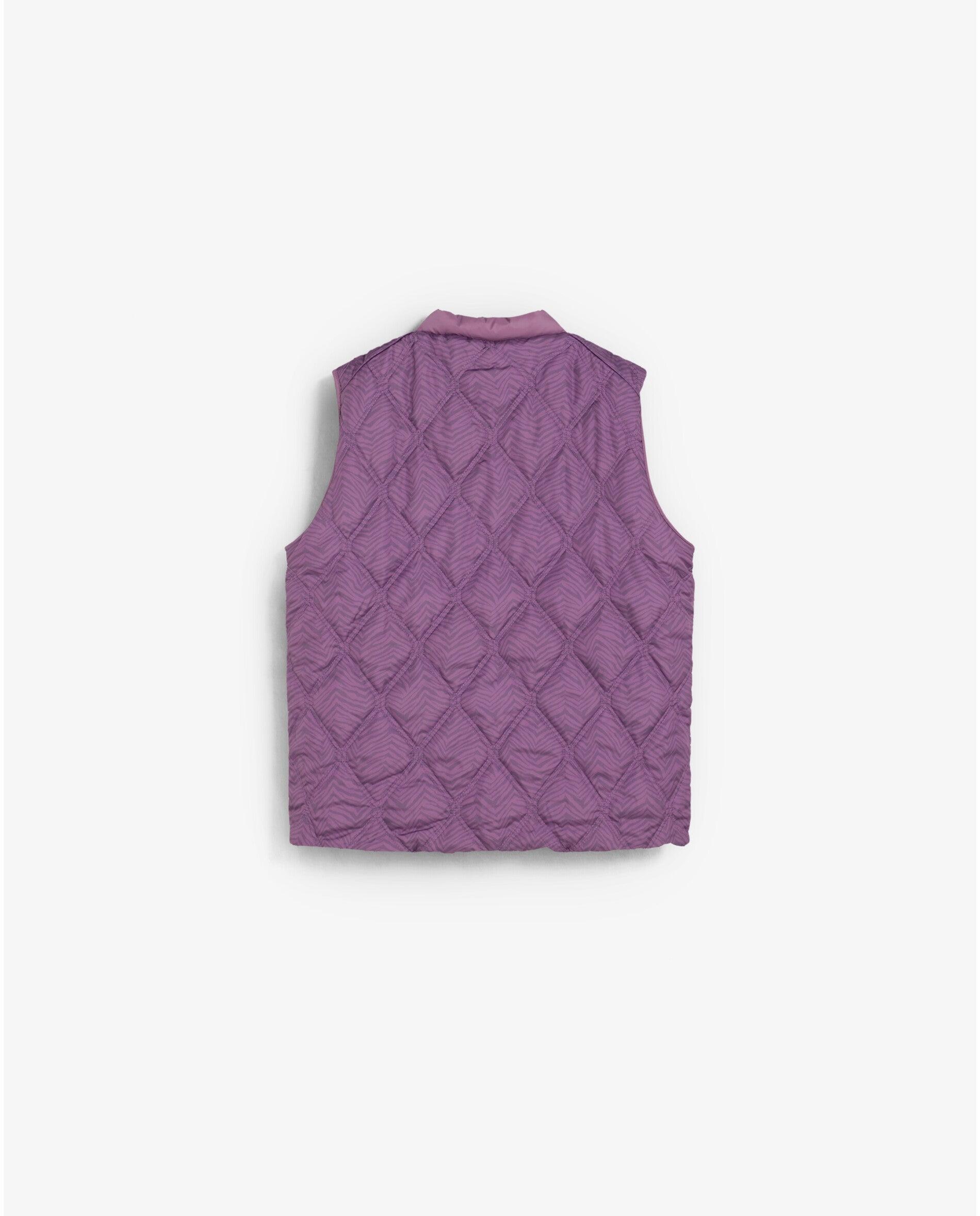 Chaleco de niña reversible liso y animal print - Scalpers - Purpura Purpura-4