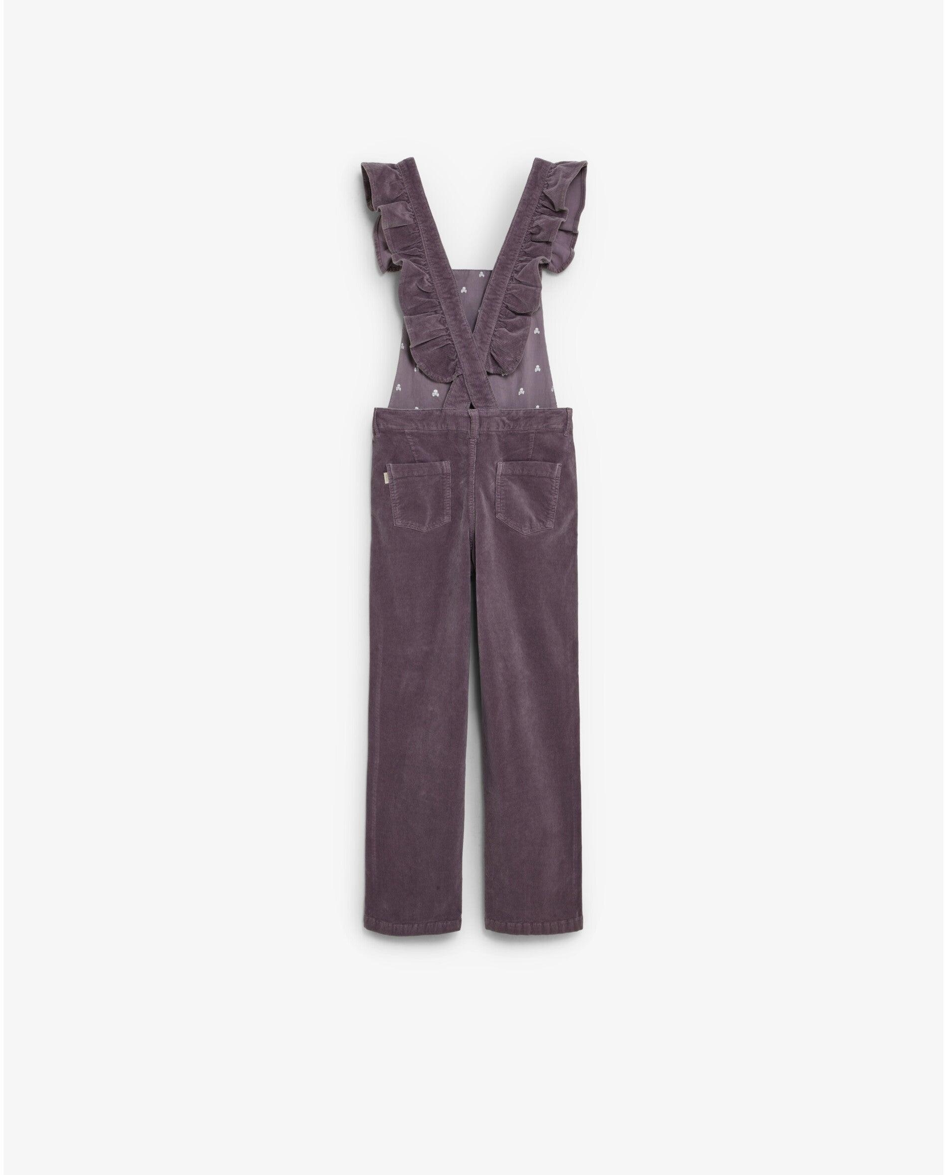 Imagen 2 de Peto de niña de pana con tirantes cruzados ajustables - Scalpers - Purpura Purpura