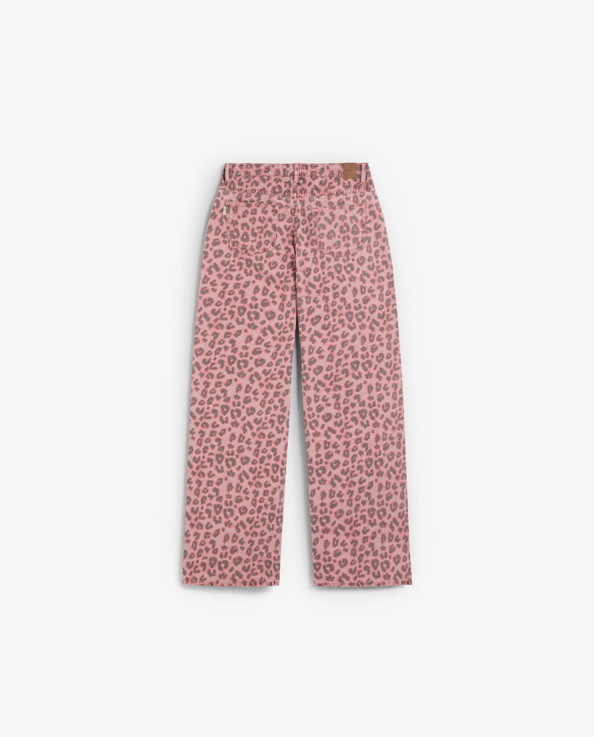 Imagen 6 de Pantalón cinco bolsillo de niña wide leg con estampado animal print - Scalpers - Rosa Rosa