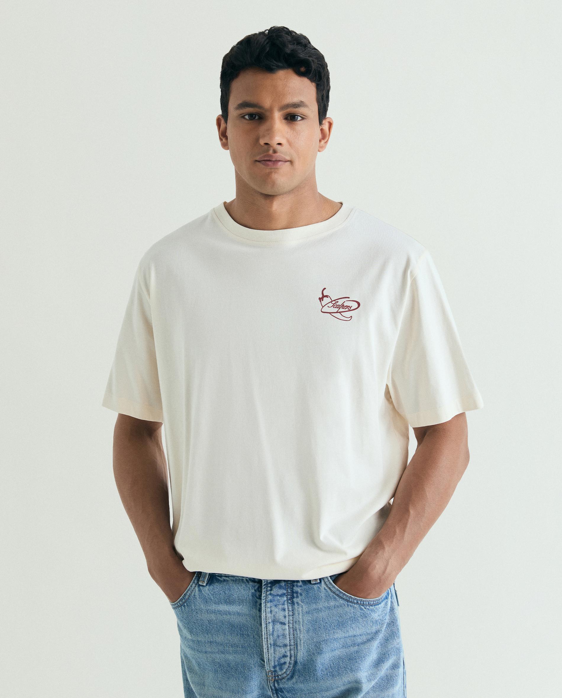 Scalpers - Camiseta de manga corta de hombre relaxed fit con print trasero.