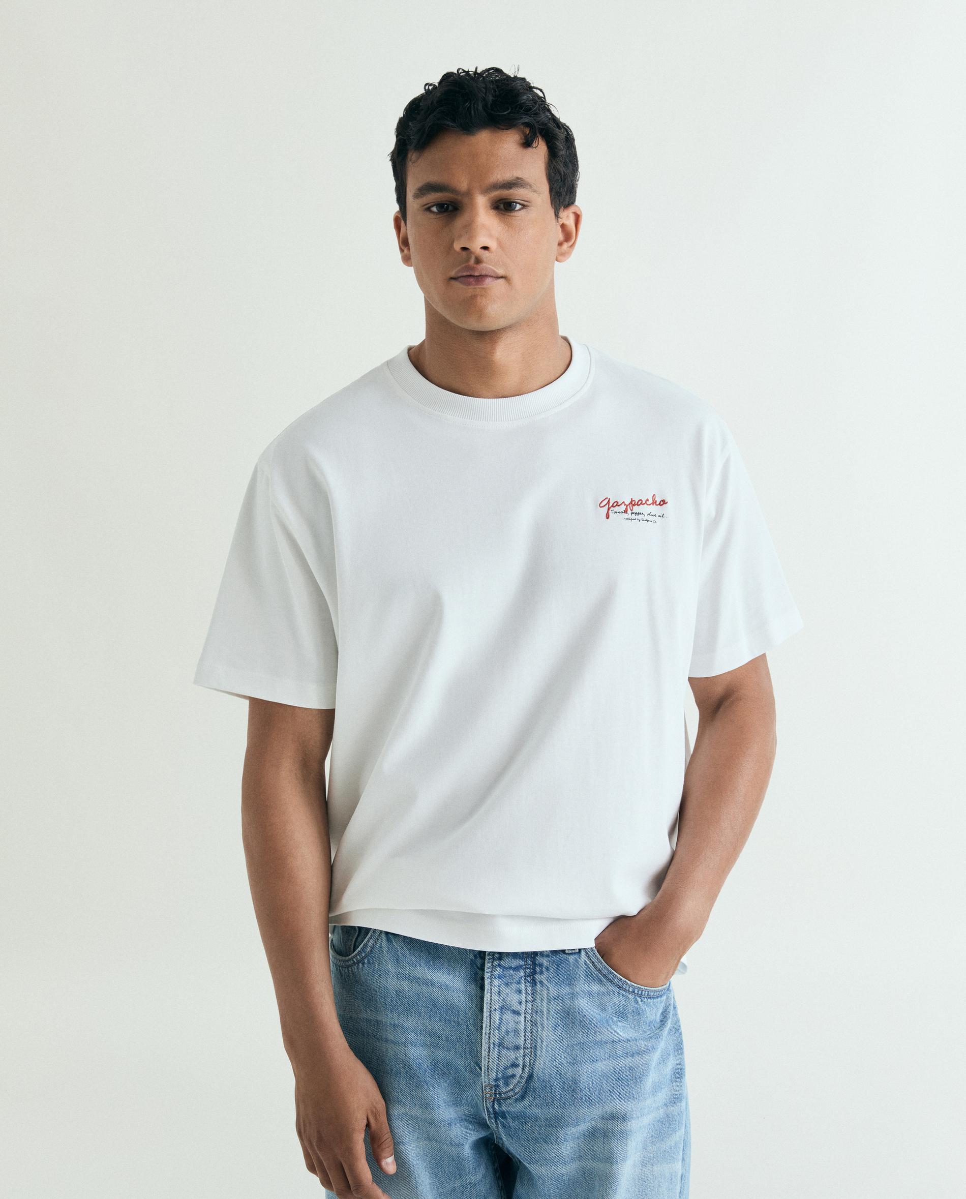 Scalpers - Camiseta de manga corta de hombre boxy fit con estampado trasero.