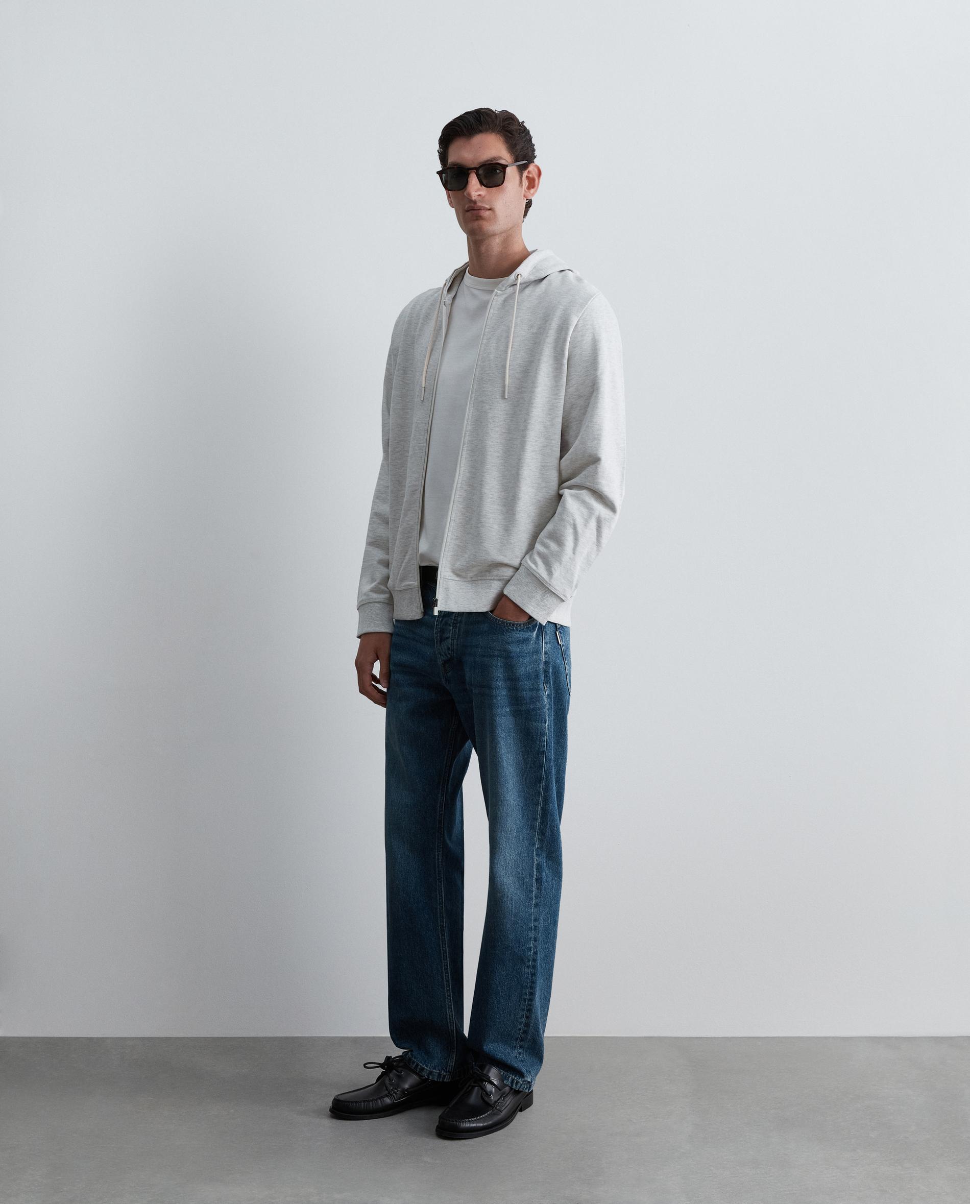 Sudadera con capucha de hombre con cierre de cremallera - Scalpers - Gris claro Gris claro-2