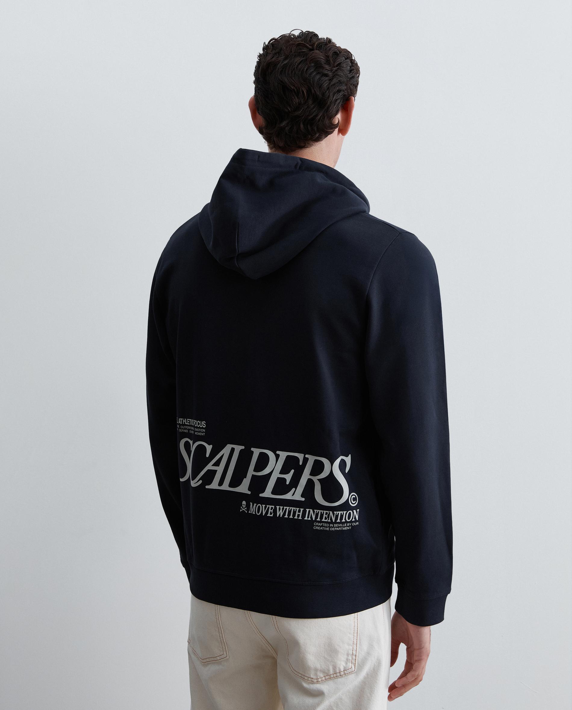 Sudadera con capucha de hombre con cierre de cremallera - Scalpers - Azul marino Azul marino-3