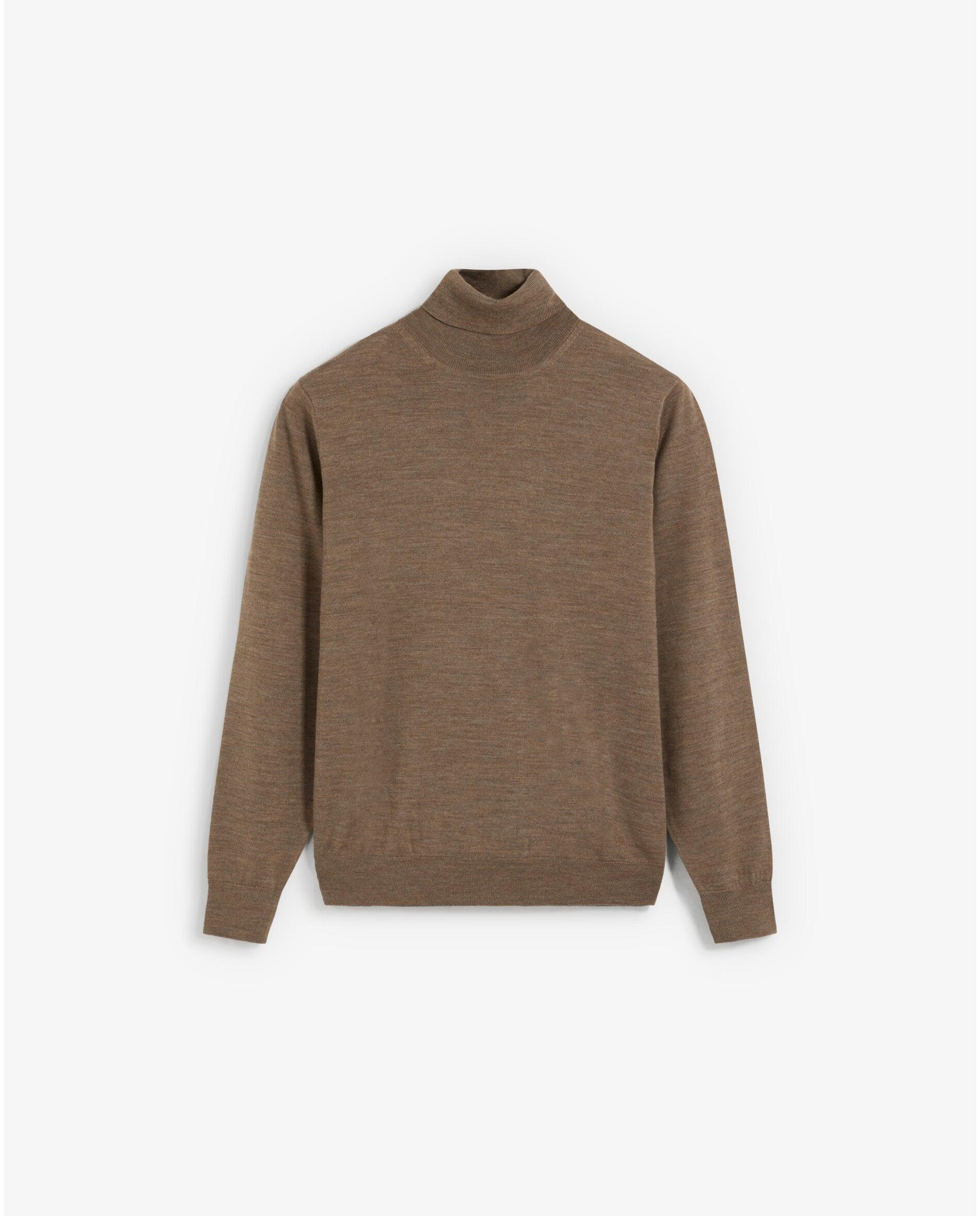 Jersey de hombre de lana merino con cuello vuelto - Scalpers - Topo Topo-1