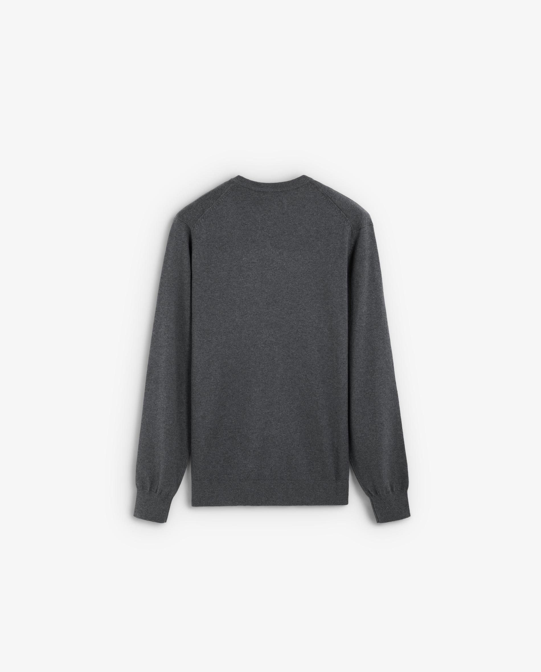 Jersey de hombre de cuello en pico con acabados acanalados - Scalpers - Gris Gris-7