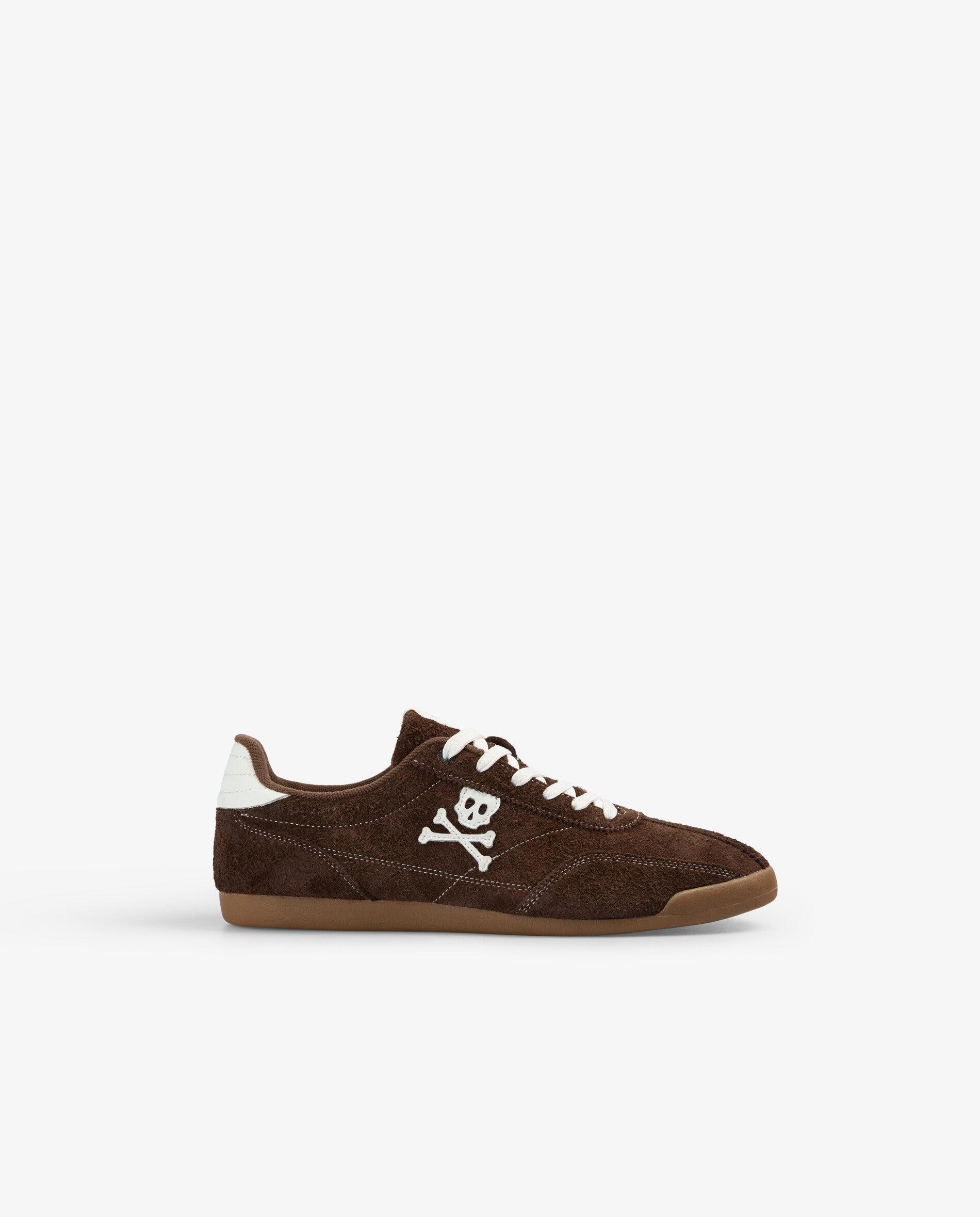 Zapatillas retro de hombre en ante y piel con talón a contraste - Scalpers - Marrón Marrón-1