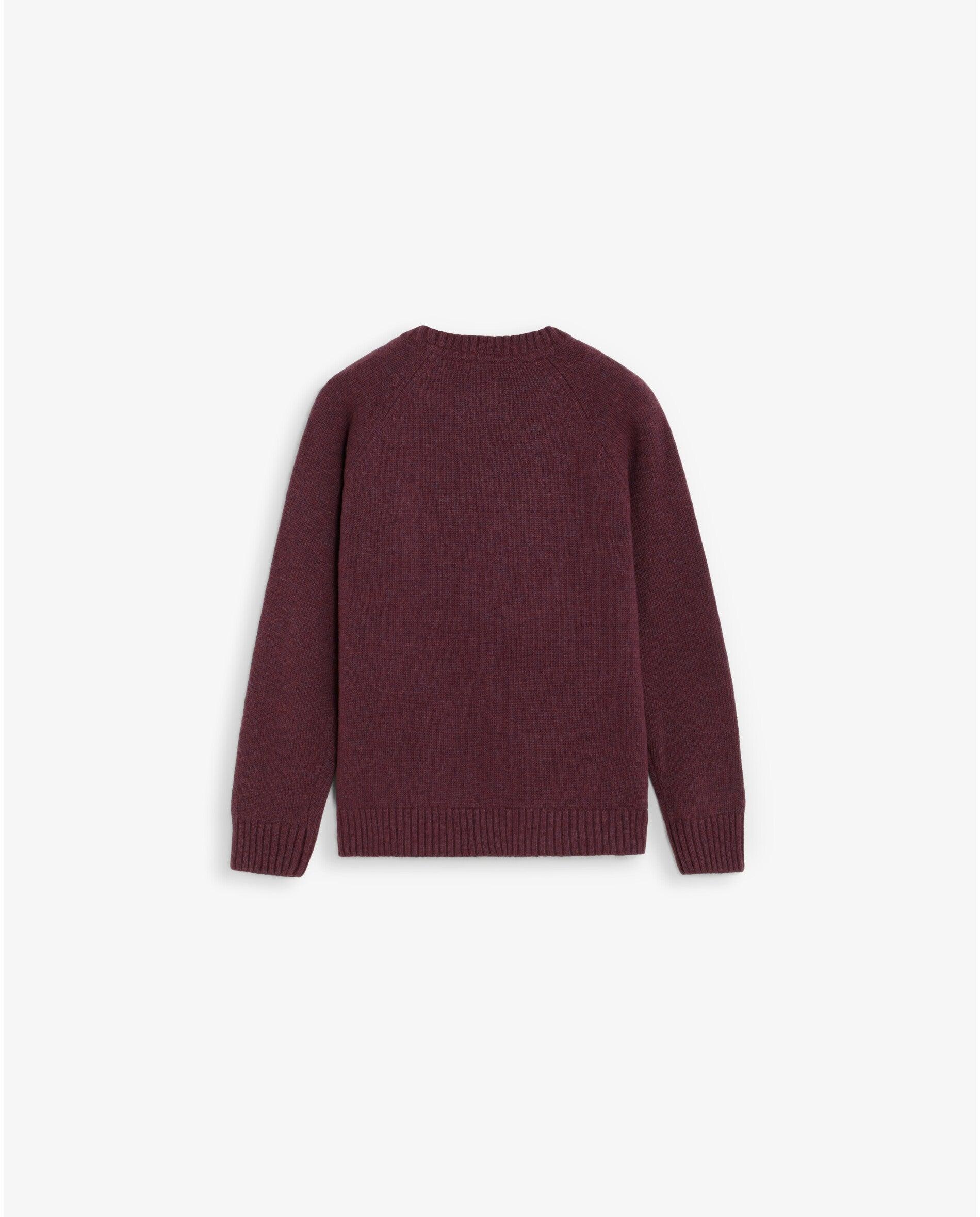 Jersey de niño liso con cuello redondo - Scalpers - Burdeos Burdeos-2