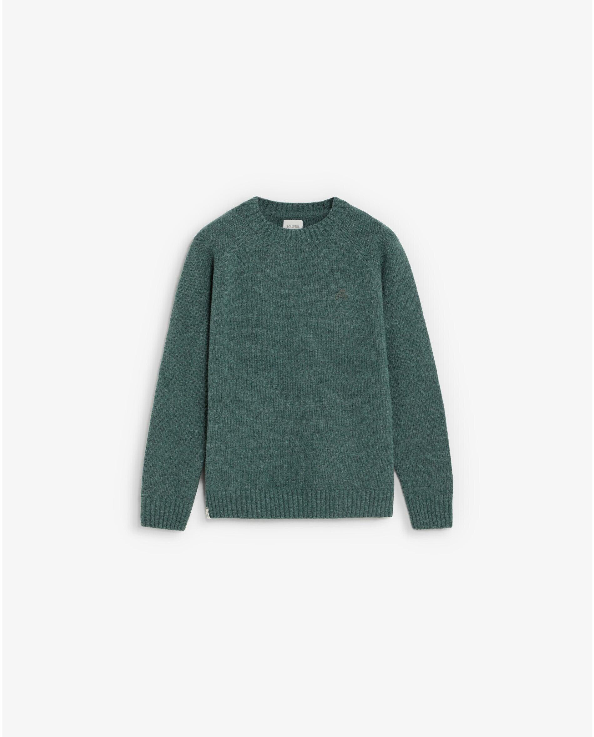 Imagen 0 de Jersey de niño liso con cuello redondo Verde grisáceo