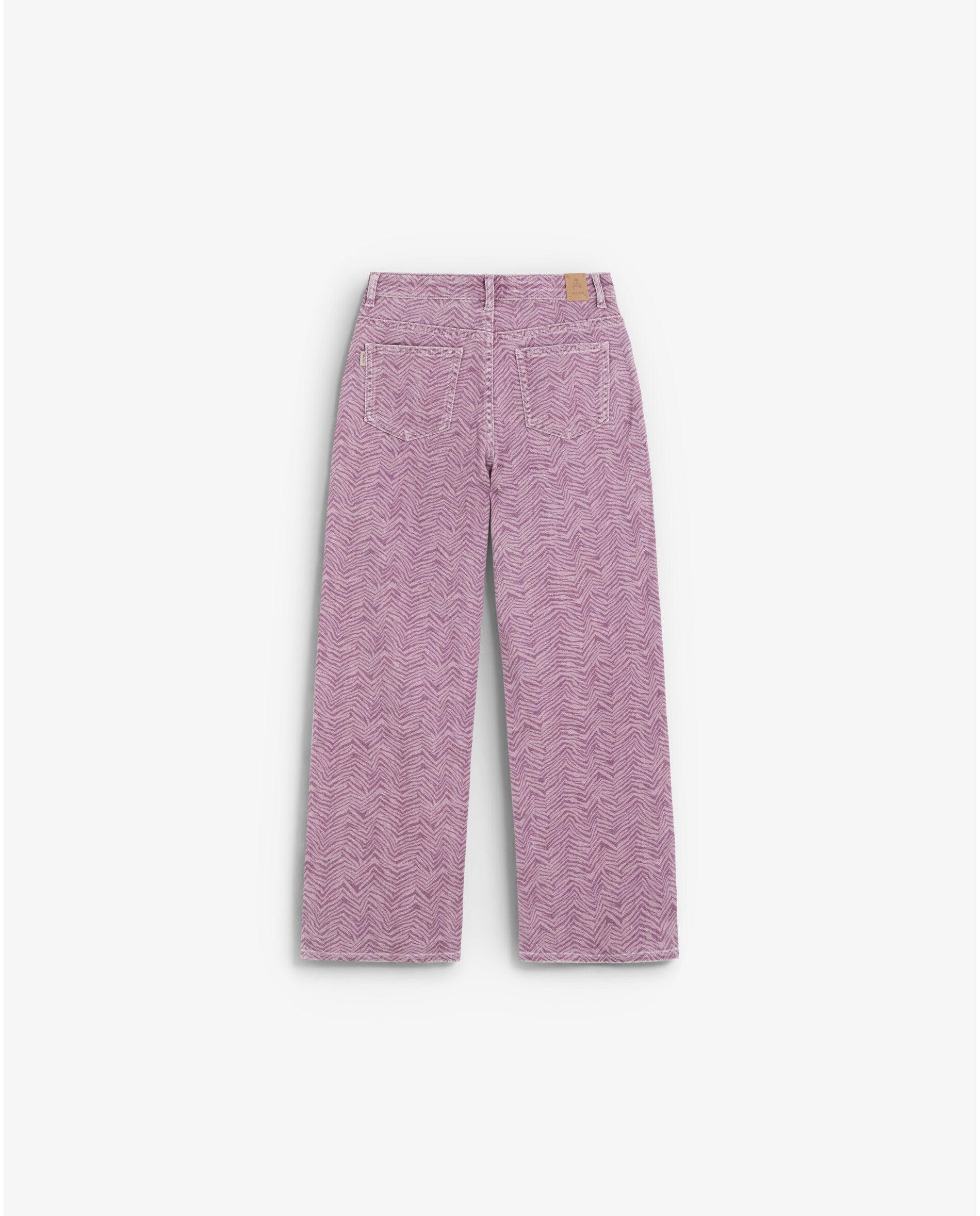 Imagen 2 de Pantalón cinco bolsillos de niña con estampado animal print - Scalpers - Malva Malva