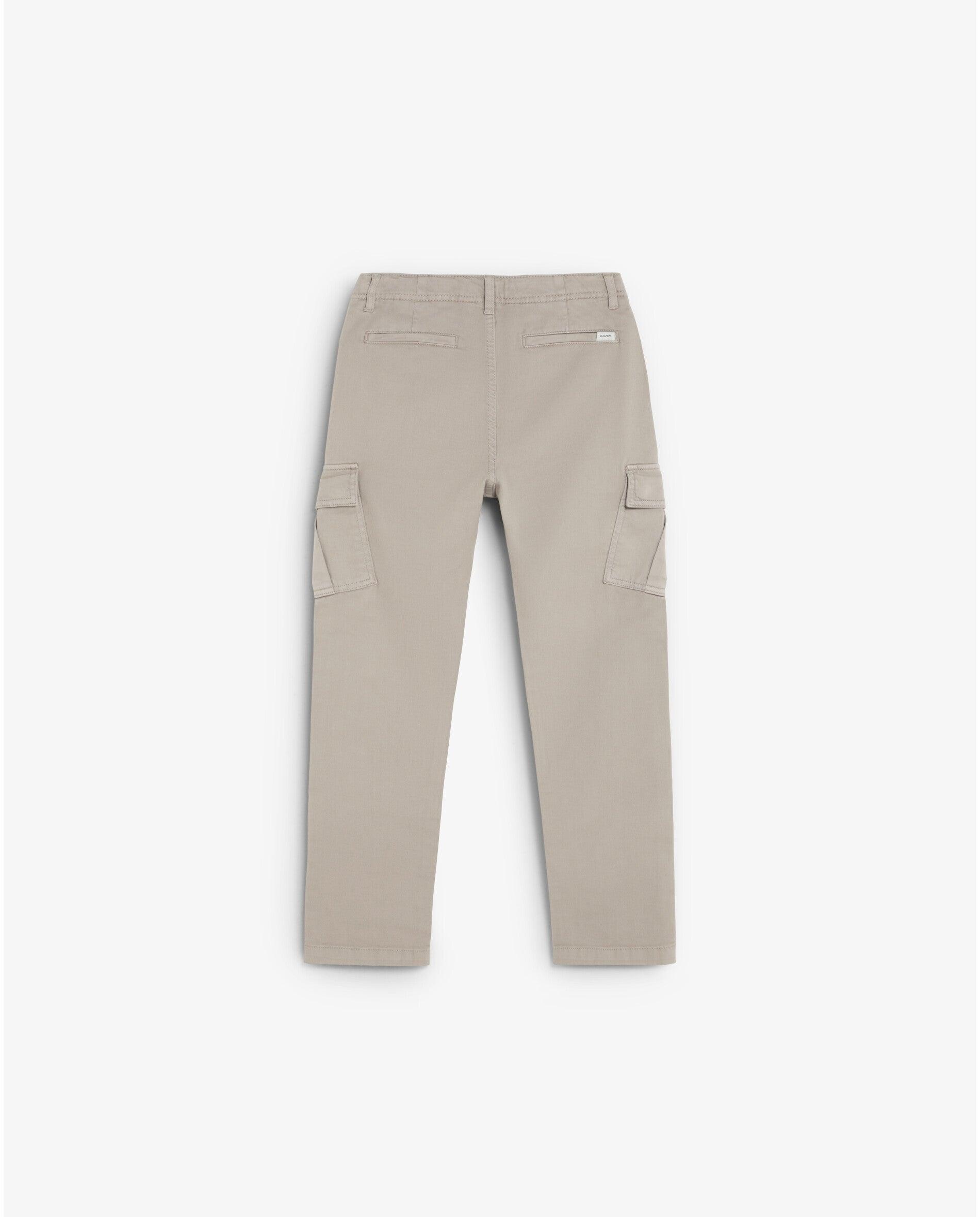 Pantalón cargo de niño slim fit con trabillas en la cintura - Scalpers - Beige Beige-6