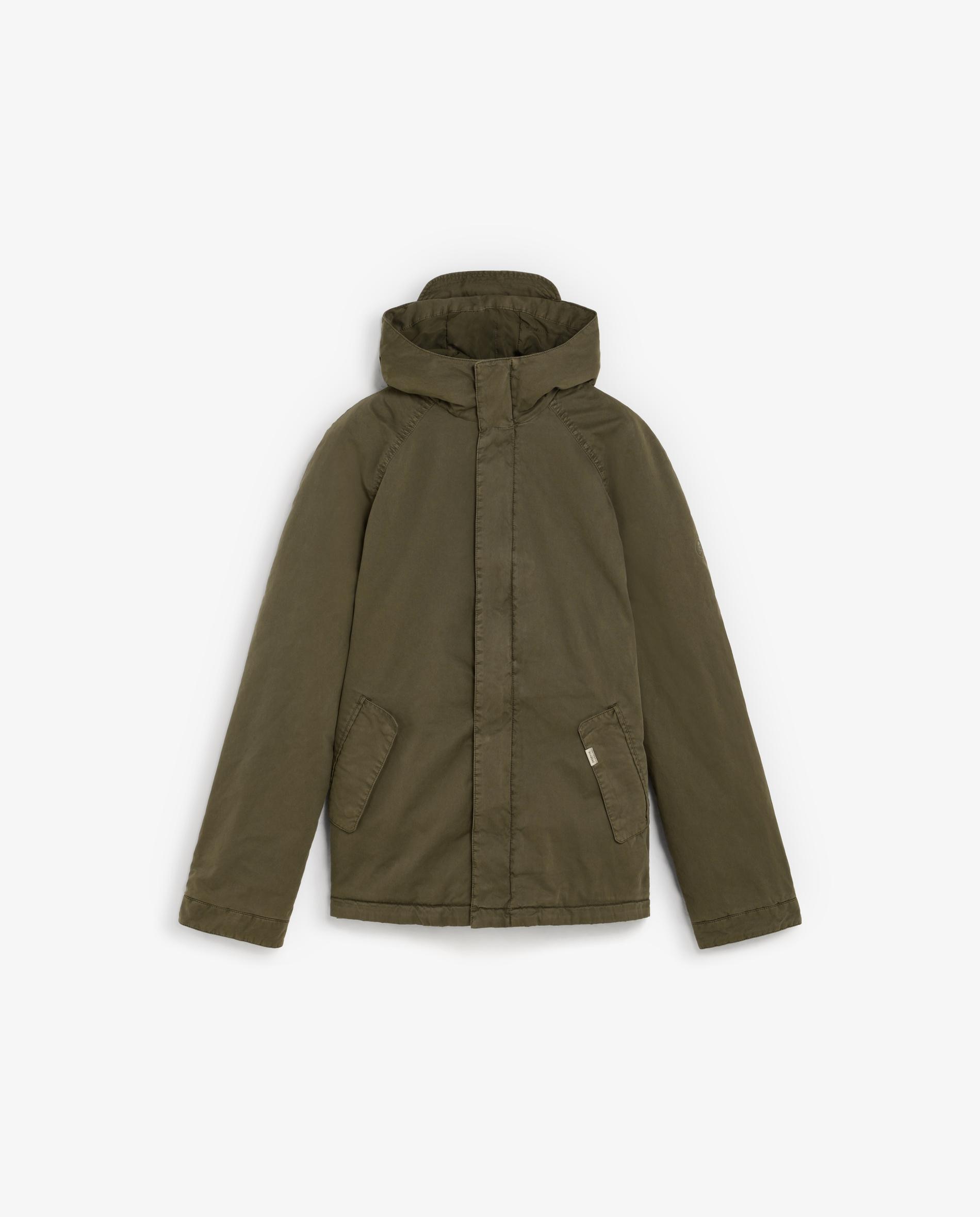 Chaqueta de hombre efecto lavado con capucha - Scalpers - Verde Oliva Verde Oliva-1