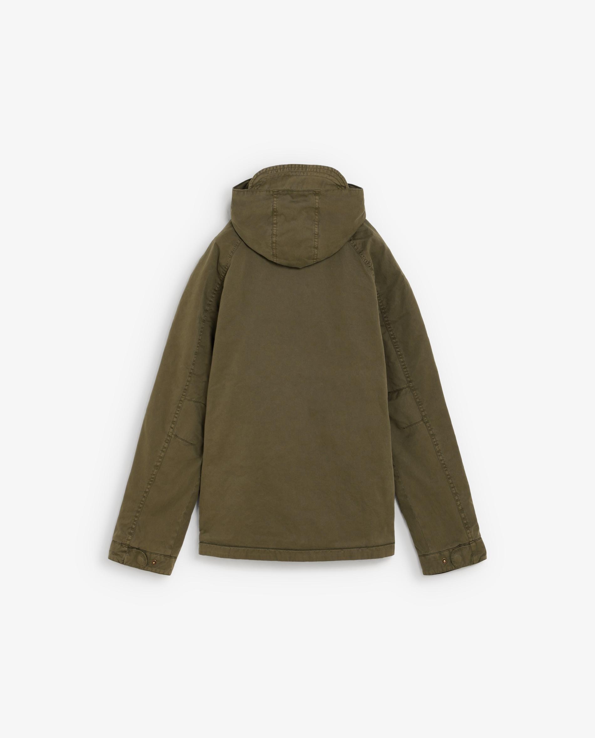 Chaqueta de hombre efecto lavado con capucha - Scalpers - Verde Oliva Verde Oliva-2