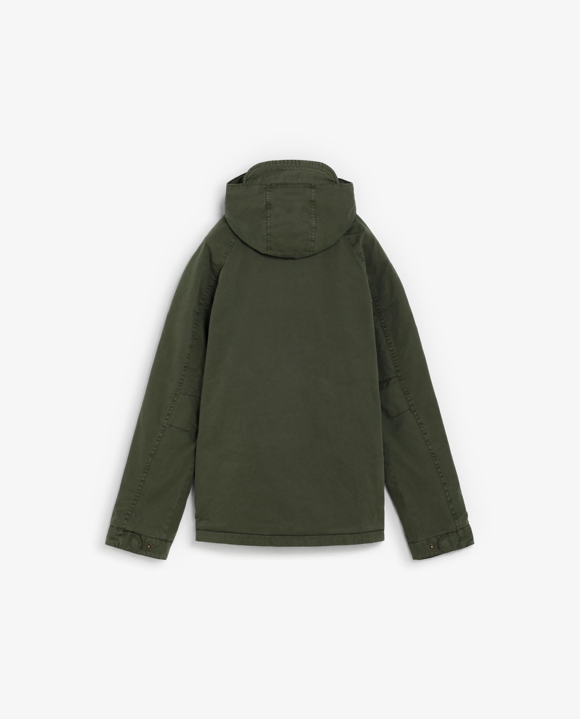 Chaqueta de hombre efecto lavado con capucha - Scalpers - Verde militar Verde militar-2