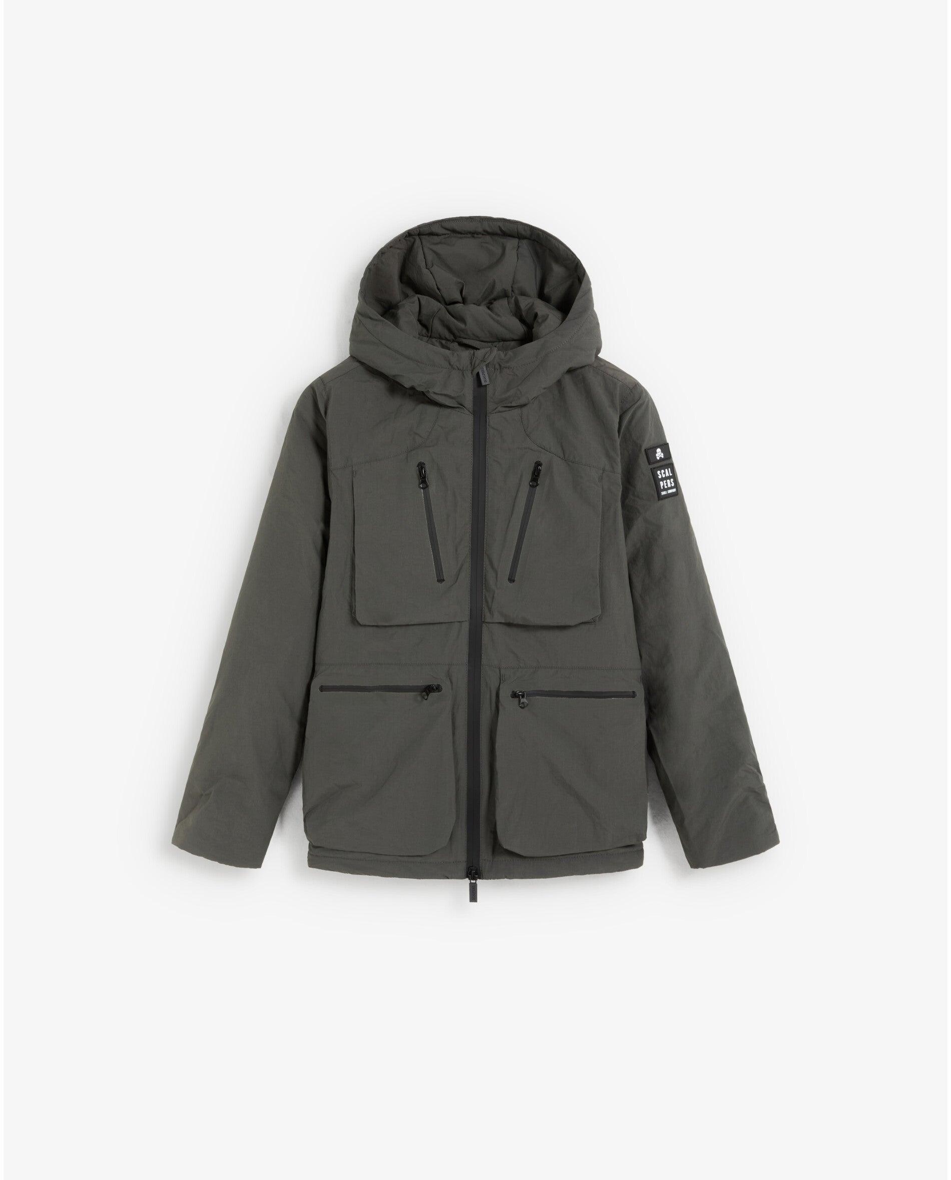 Imagen 0 de Chaqueta de niño con capucha repelente al agua y resistente al viento Gris oscuro