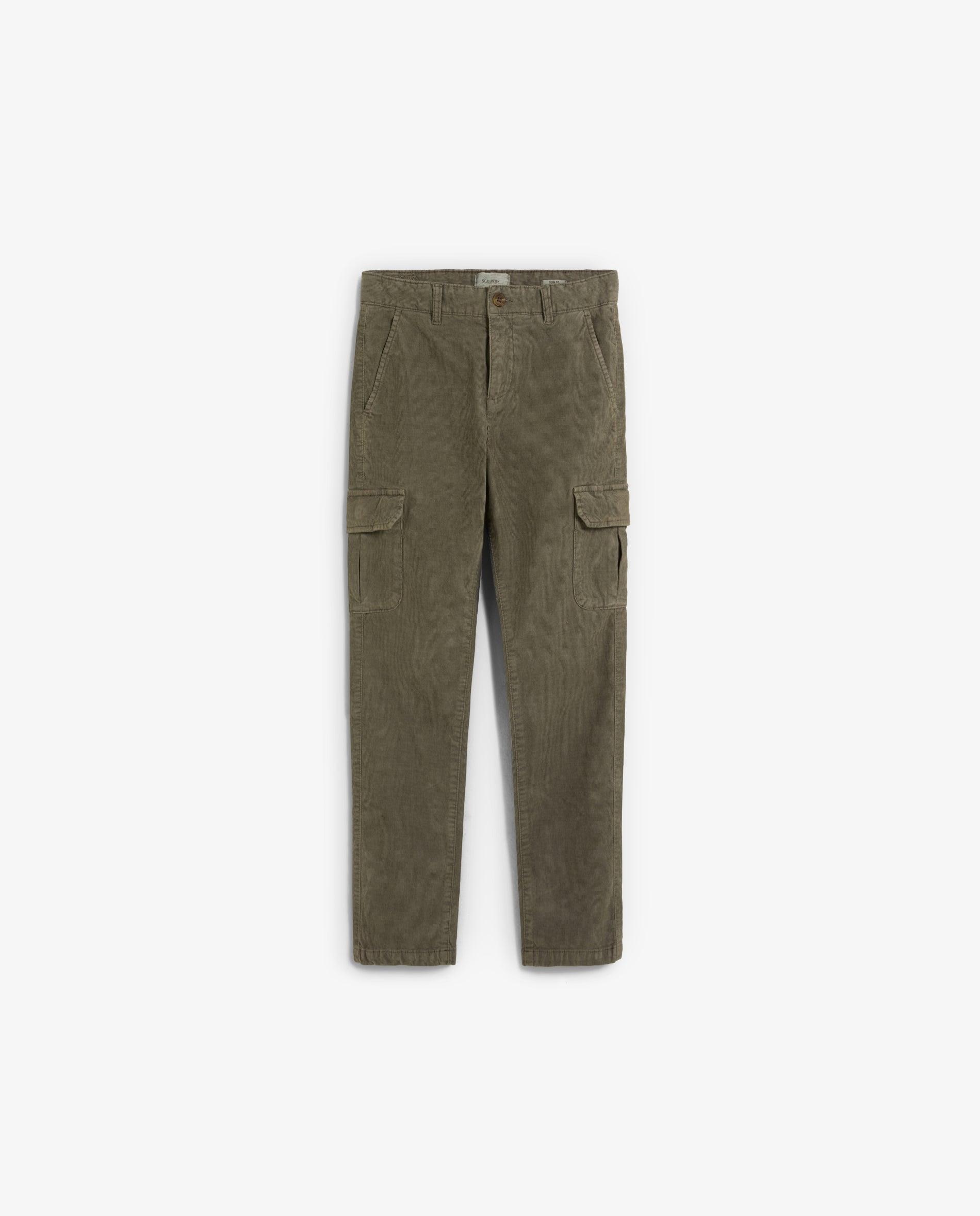 Imagen 1 de Pantalón cargo de niño ligeramente elástico con trabillas en la cintura Kaki