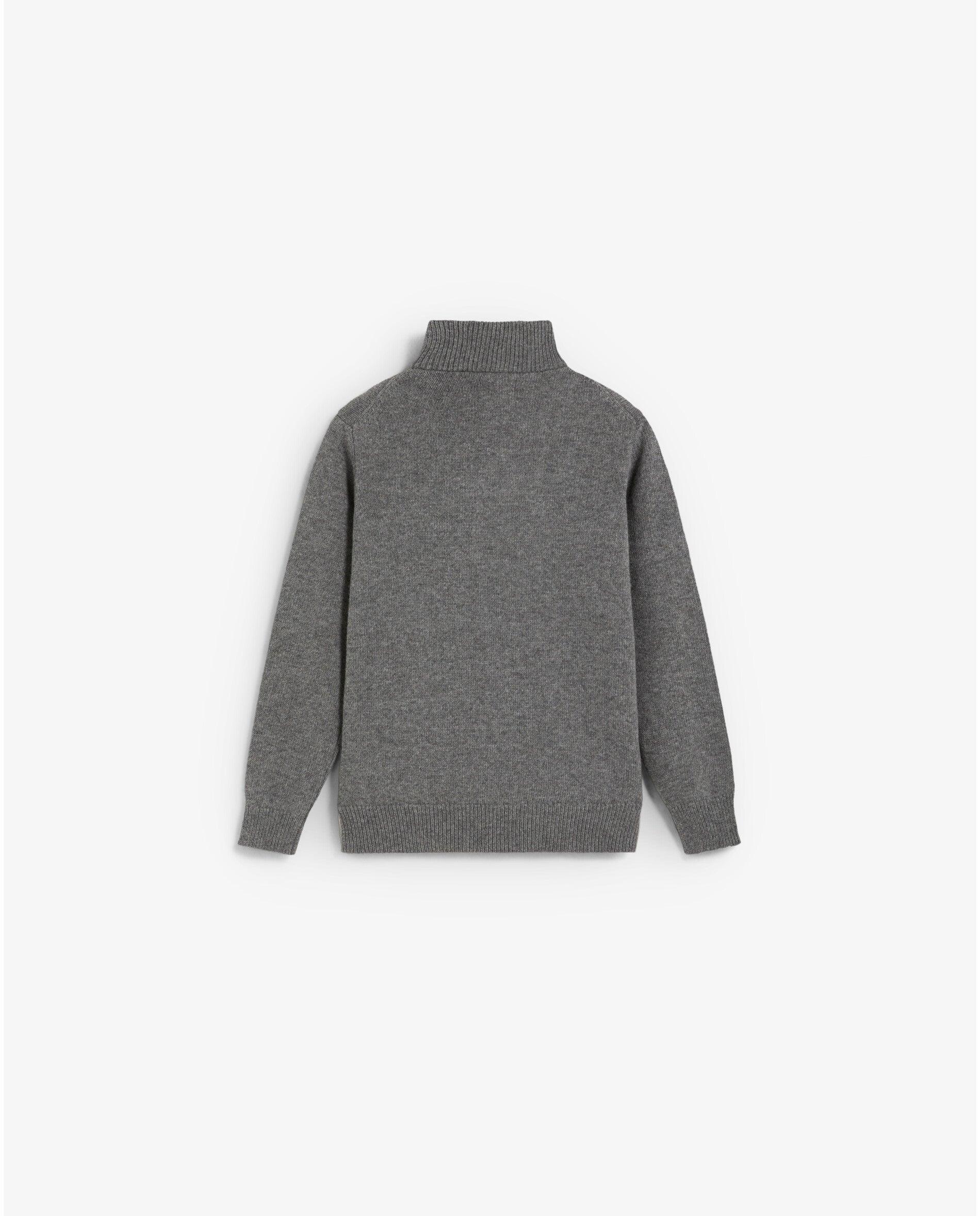 Jersey de niño de cuello alto con cremallera - Scalpers - Gris Gris-2