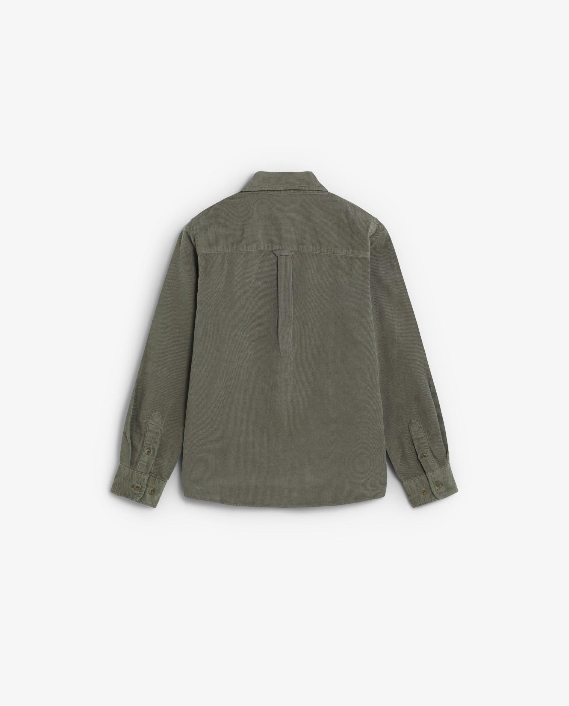 Imagen 2 de Camisa de niño regular fit de pana con bolsillo en el pecho - Scalpers - Verde militar Verde militar