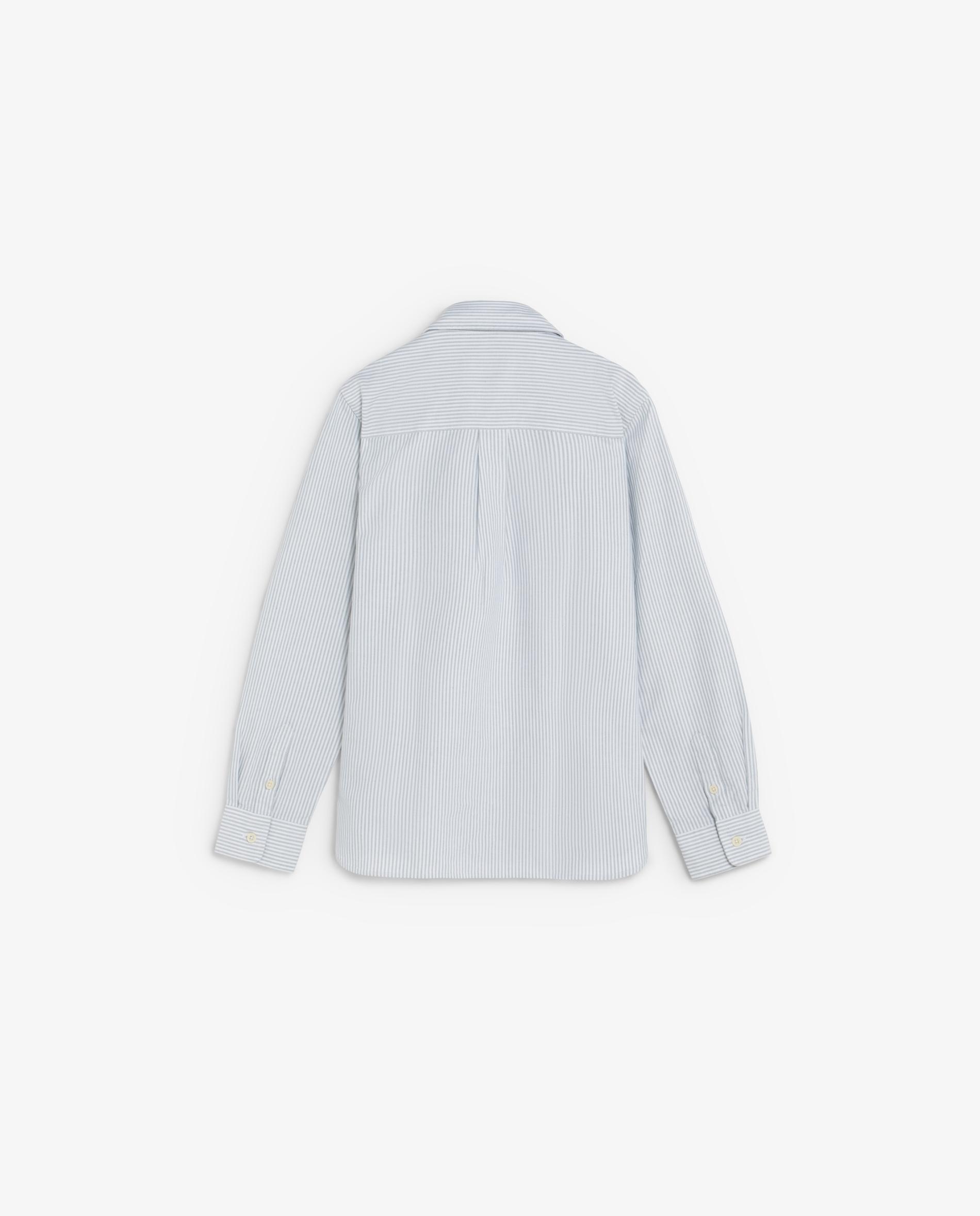 Camisa oxford de niño de manga larga con estampado de rayas - Scalpers - Kaki Kaki-2
