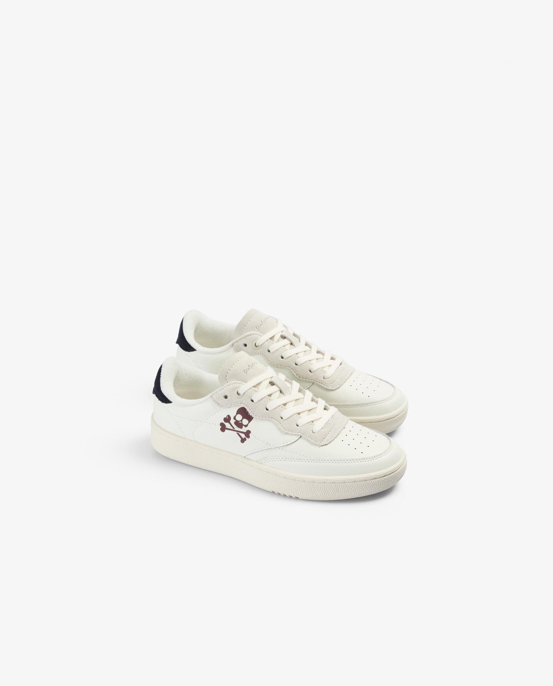 Zapatillas de piel de niño con detalles en ante y cierre de cordones - Scalpers - Navy Navy-3