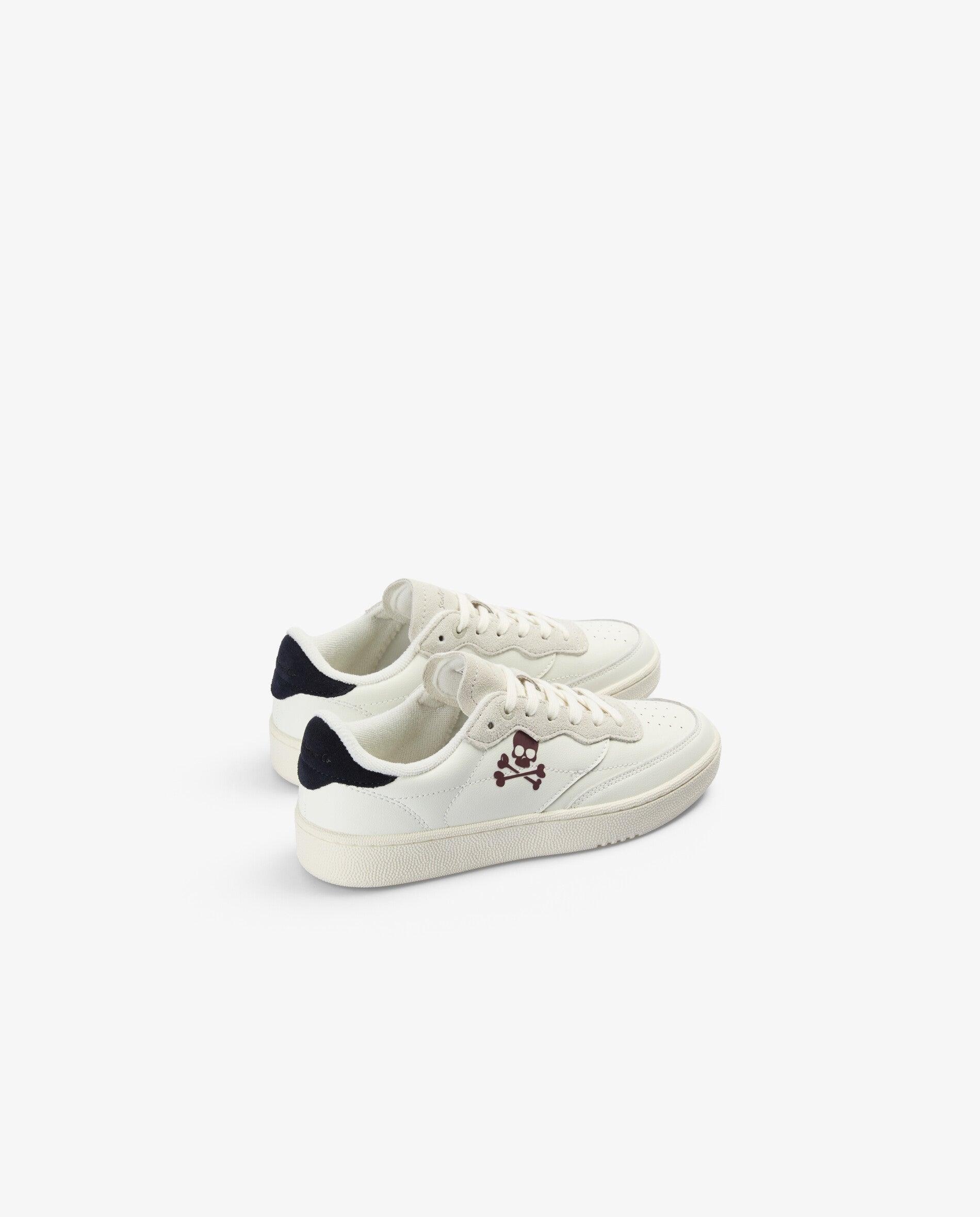 Zapatillas de piel de niño con detalles en ante y cierre de cordones - Scalpers - Navy Navy-2