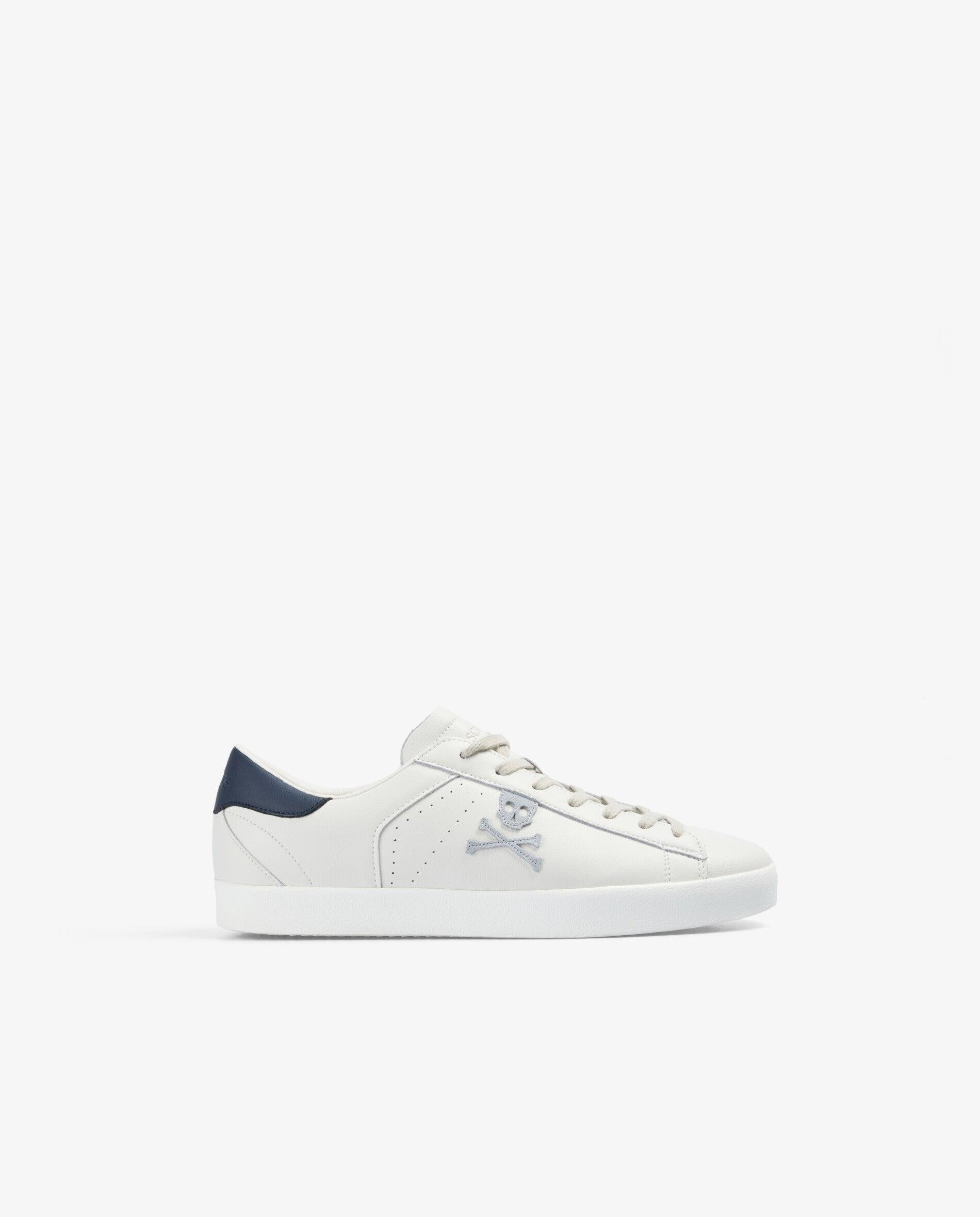 Imagen 0 de Zapatillas de vestir de hombre en piel con detalle a contraste en el talón Azul/Blanco
