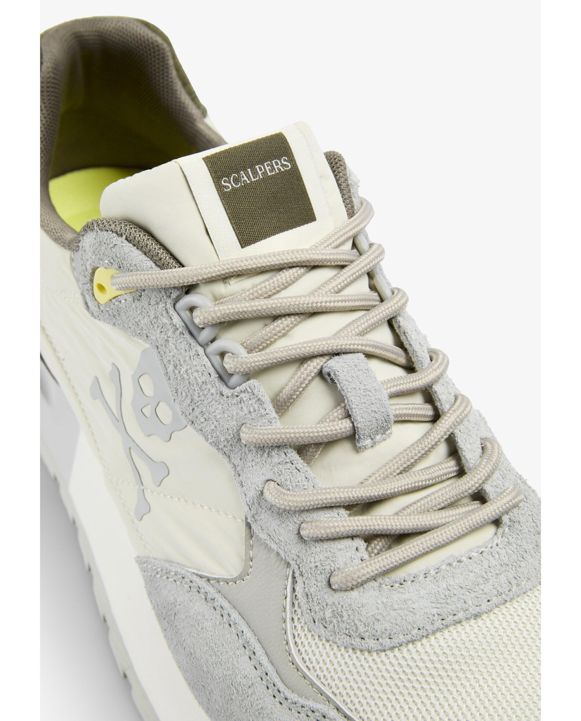 Zapatillas retro de hombre combinadas con suela dentada - Scalpers - Kaki Kaki-6