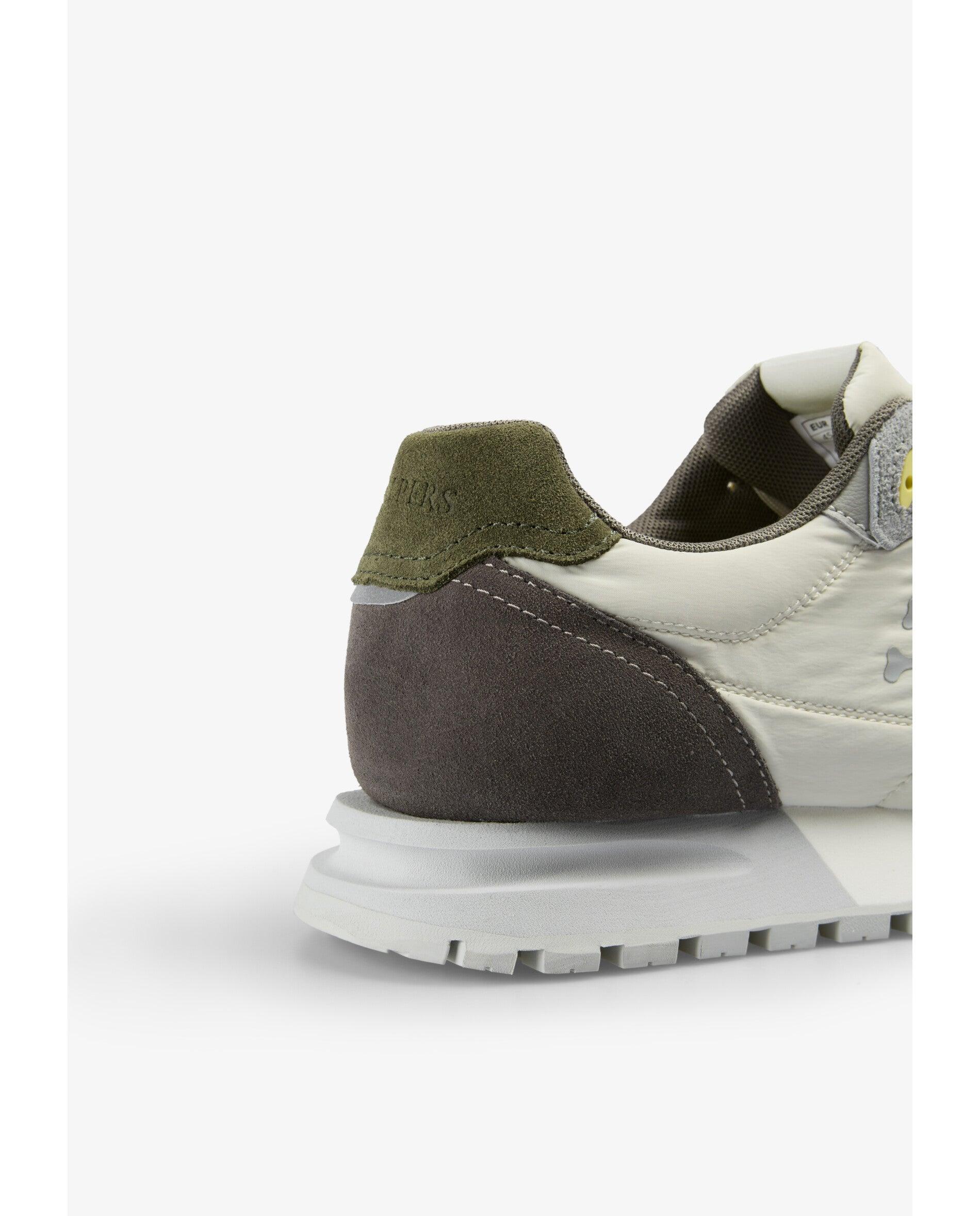 Zapatillas retro de hombre combinadas con suela dentada - Scalpers - Kaki Kaki-7