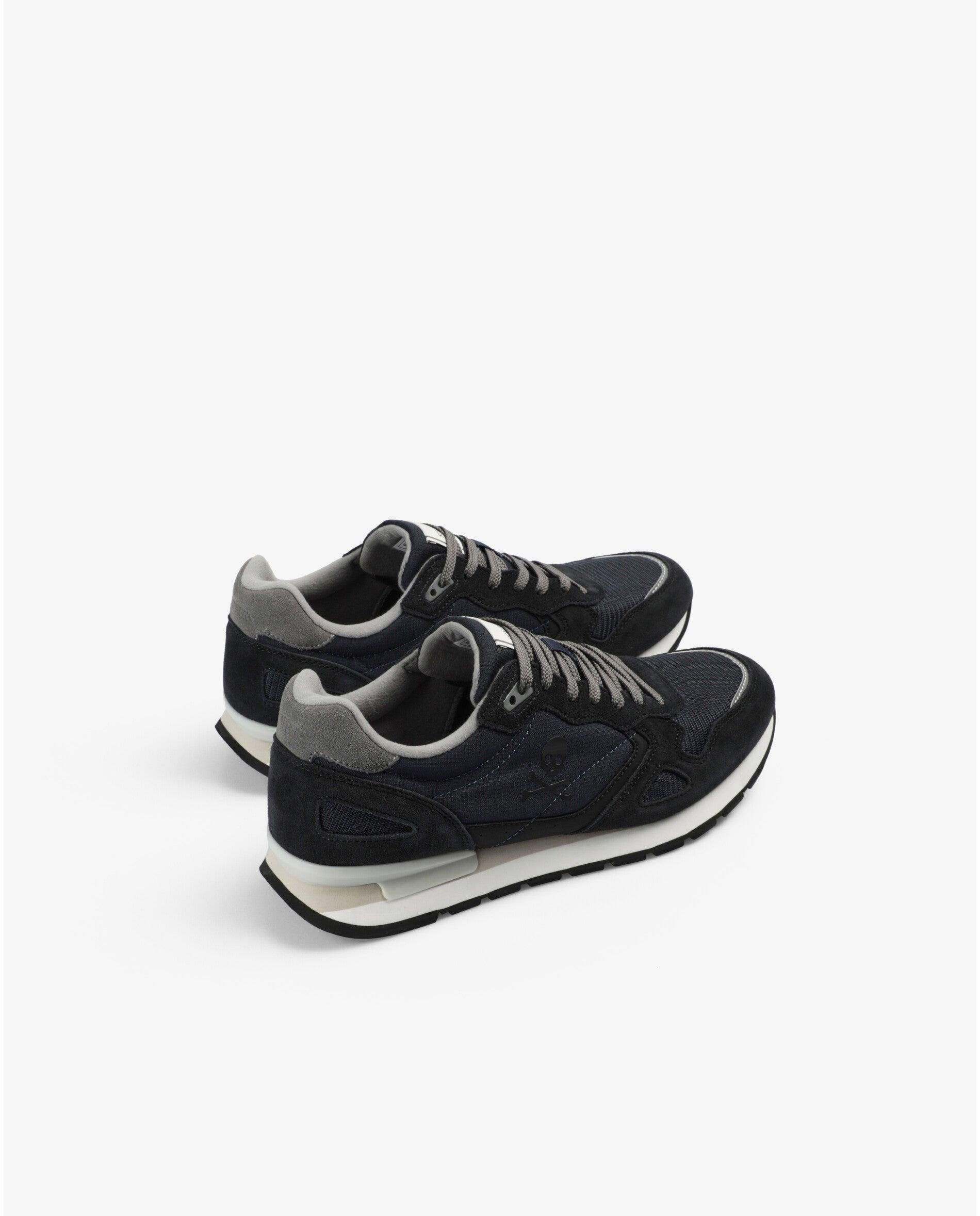 Zapatillas vintage de hombre en ante y malla - Scalpers - Navy Navy-2