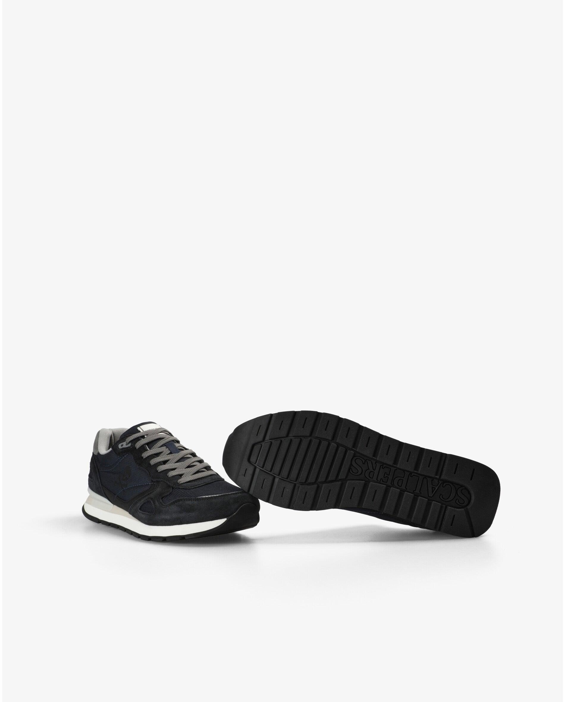 Zapatillas vintage de hombre en ante y malla - Scalpers - Navy Navy-4