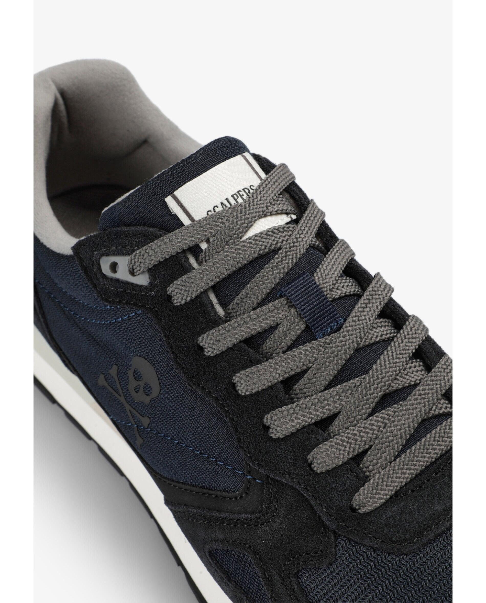 Zapatillas vintage de hombre en ante y malla - Scalpers - Navy Navy-6