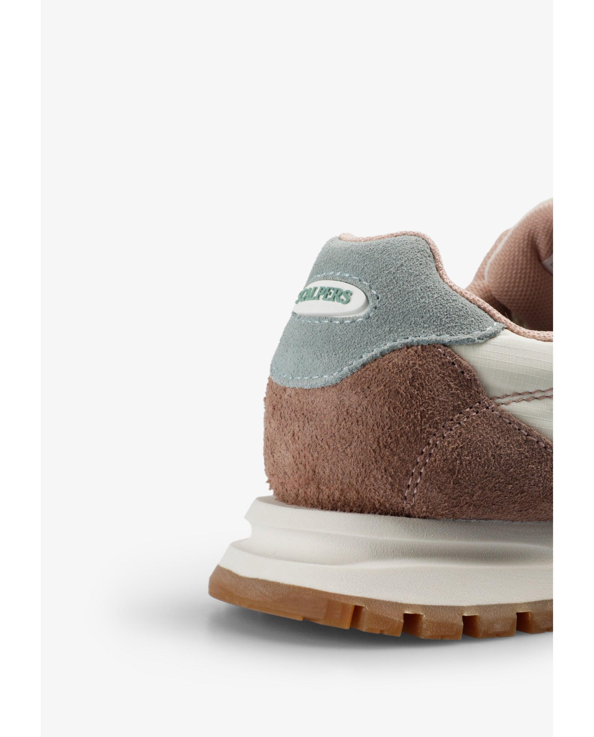 Zapatillas deportivas de niña estilo retro con suela dentada - Scalpers - Blanco / Rosa Blanco / Rosa-7