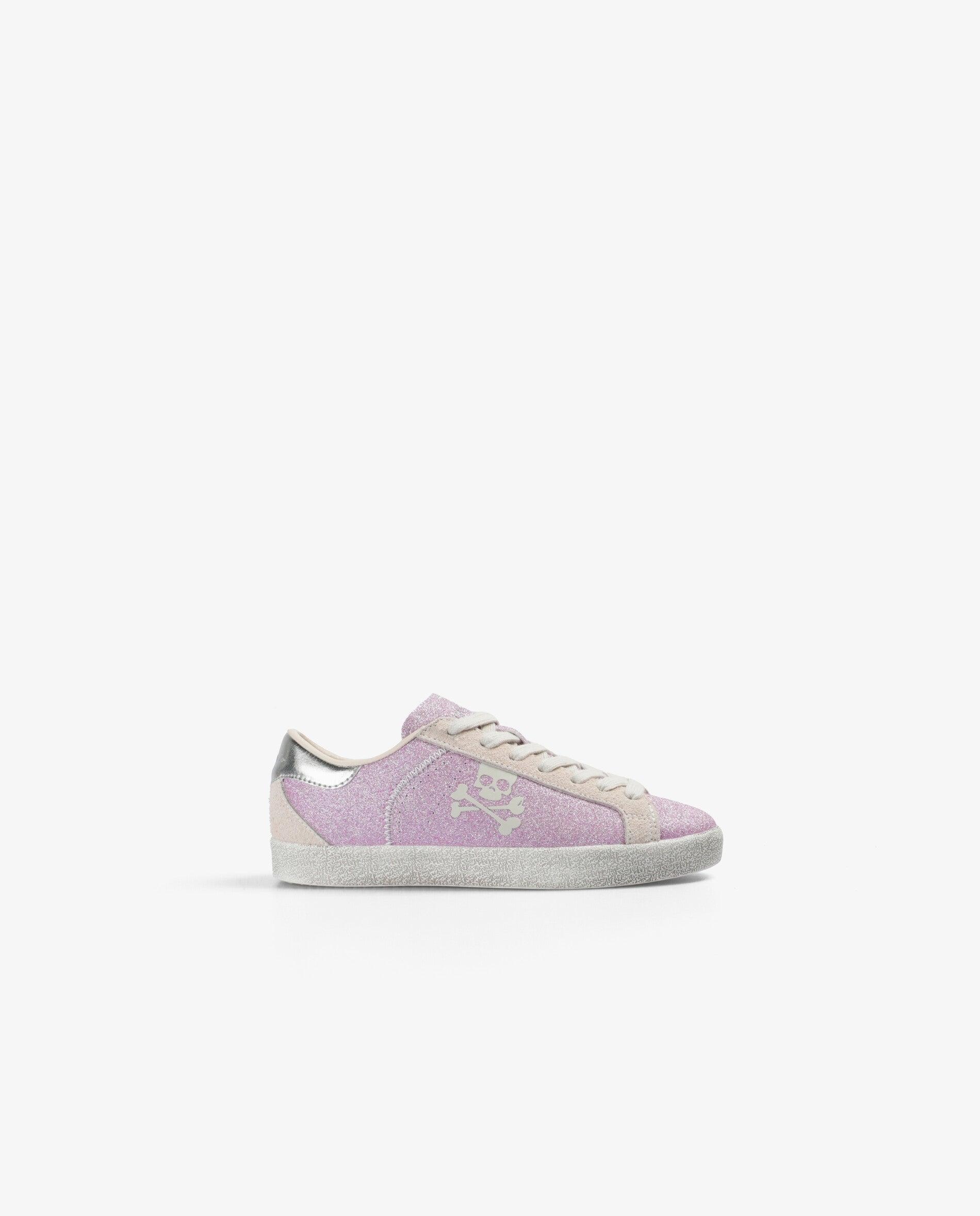 Zapatillas bajas de niña estilo retro con detalles metalizados - Scalpers - Rosa Rosa-1