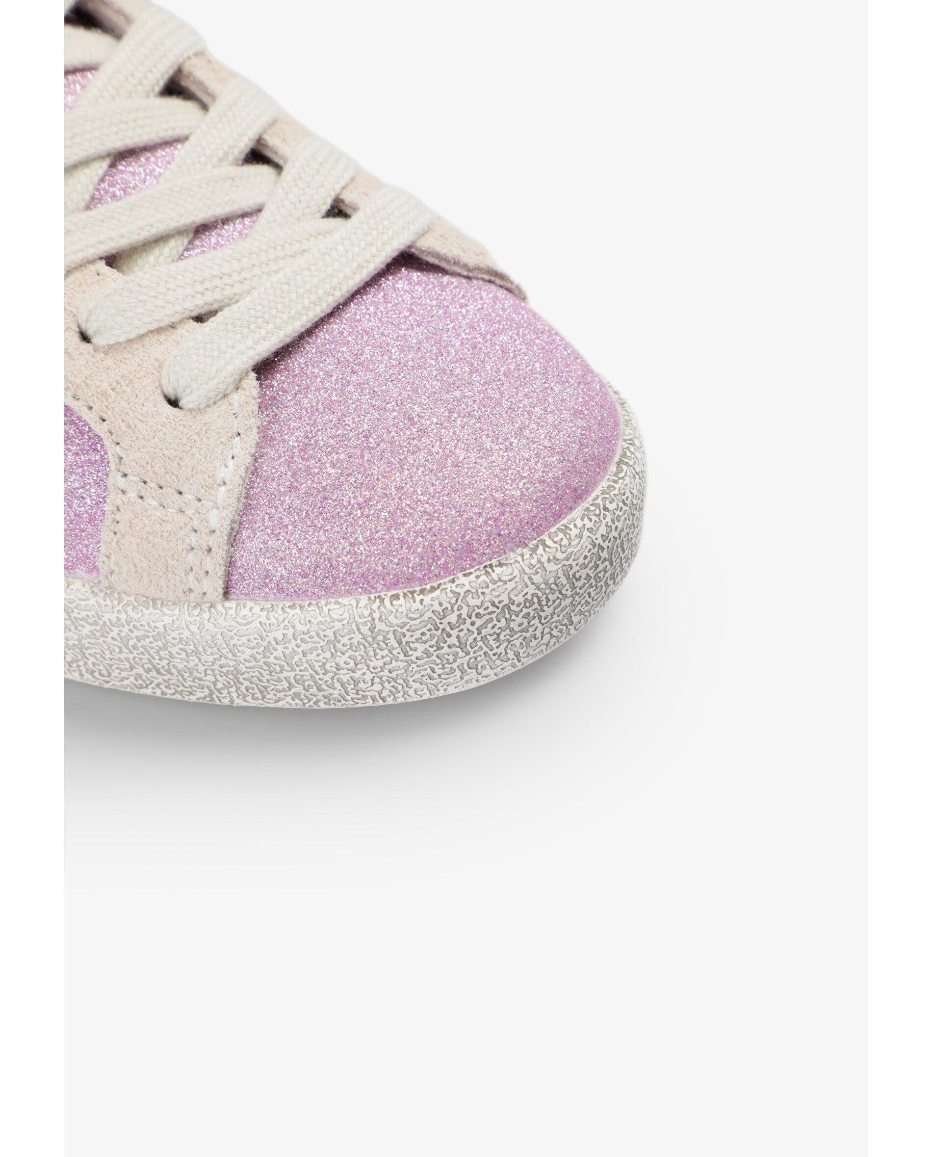 Zapatillas bajas de niña estilo retro con detalles metalizados - Scalpers - Rosa Rosa-5
