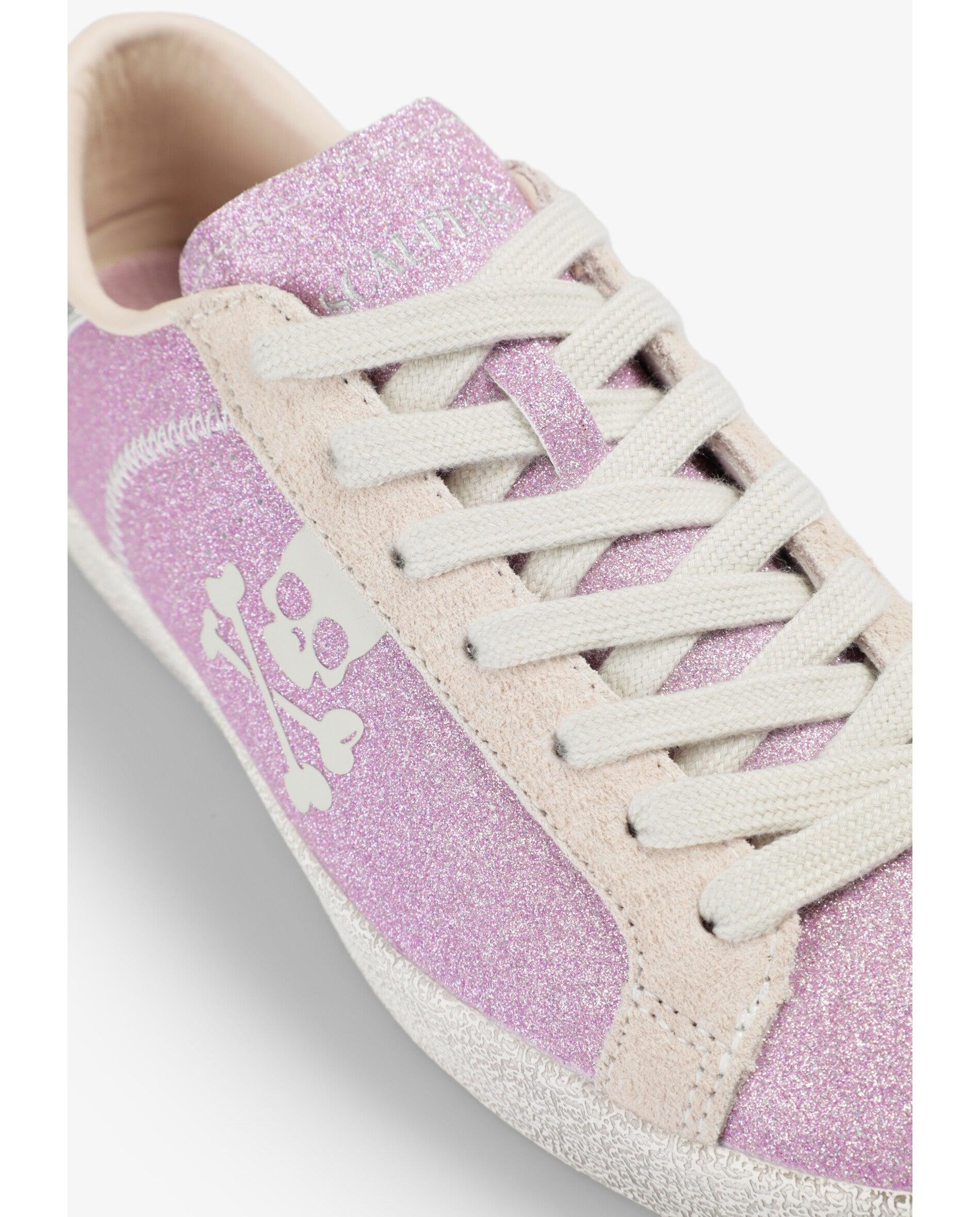 Zapatillas bajas de niña estilo retro con detalles metalizados - Scalpers - Rosa Rosa-6
