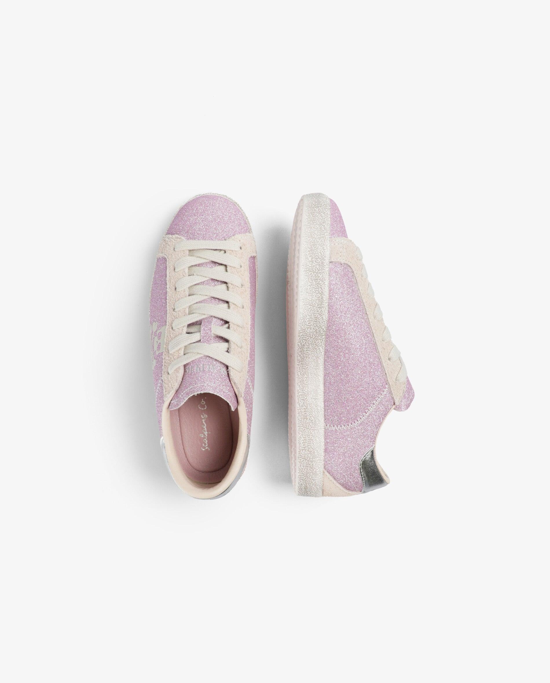 Zapatillas bajas de niña estilo retro con detalles metalizados - Scalpers - Rosa Rosa-8