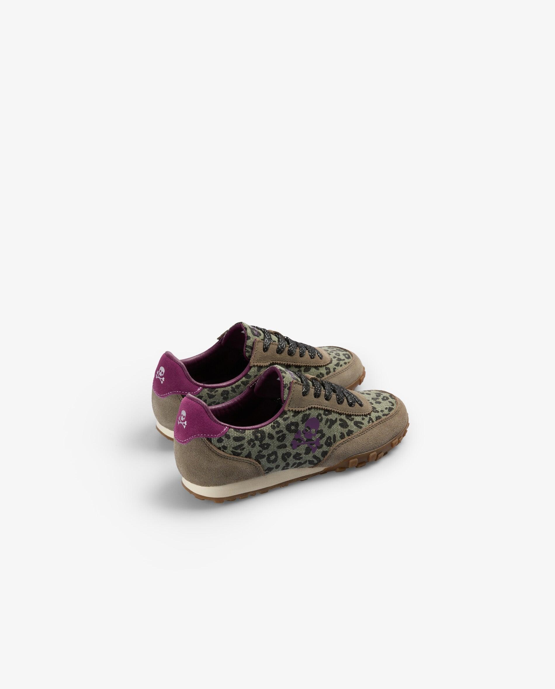 Zapatillas deportivas de niña animal print con detalles en ante - Scalpers - Multicolor Multicolor-3