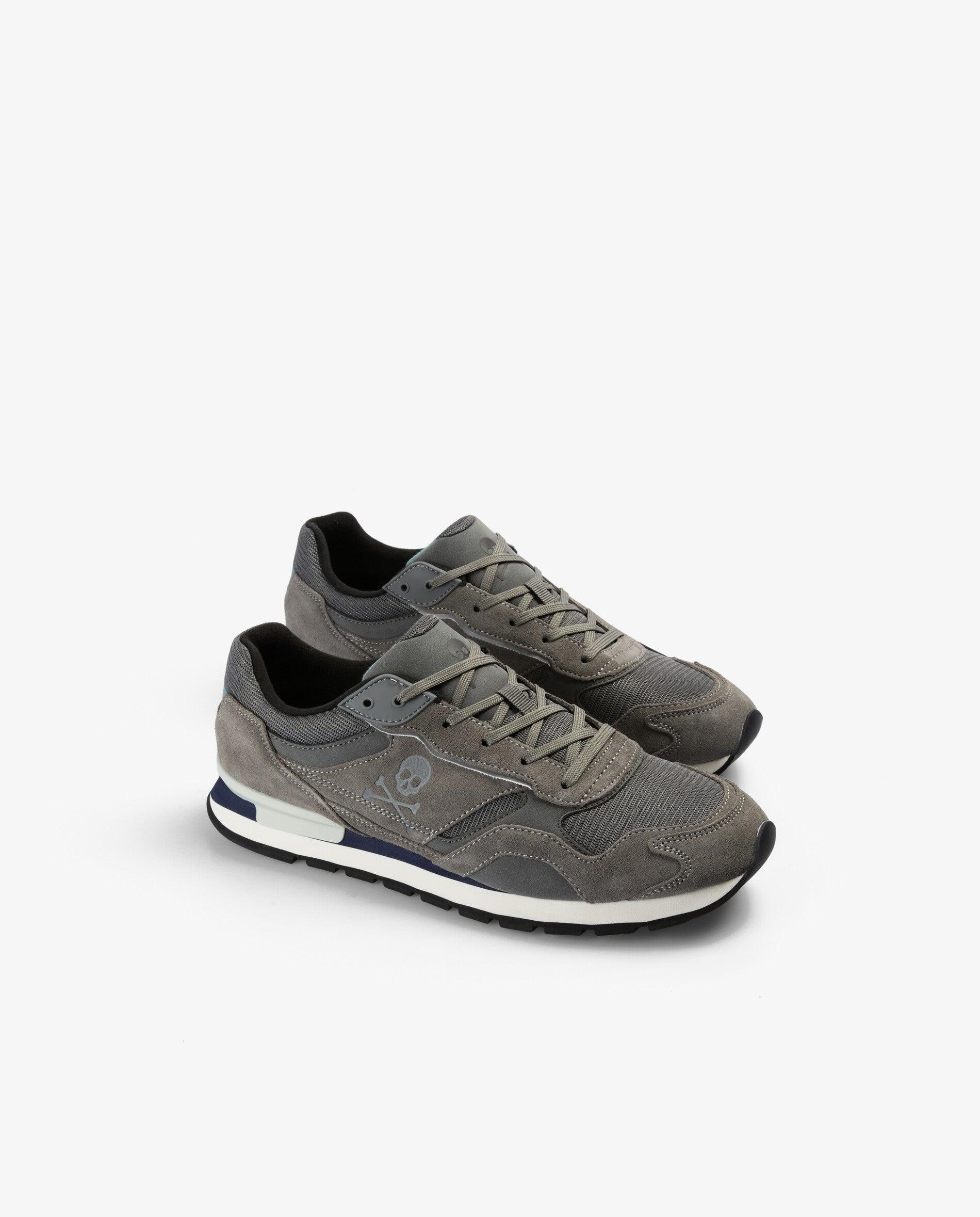 Deportivas de hombre combinadas con cordones - Scalpers - Gris Gris-3