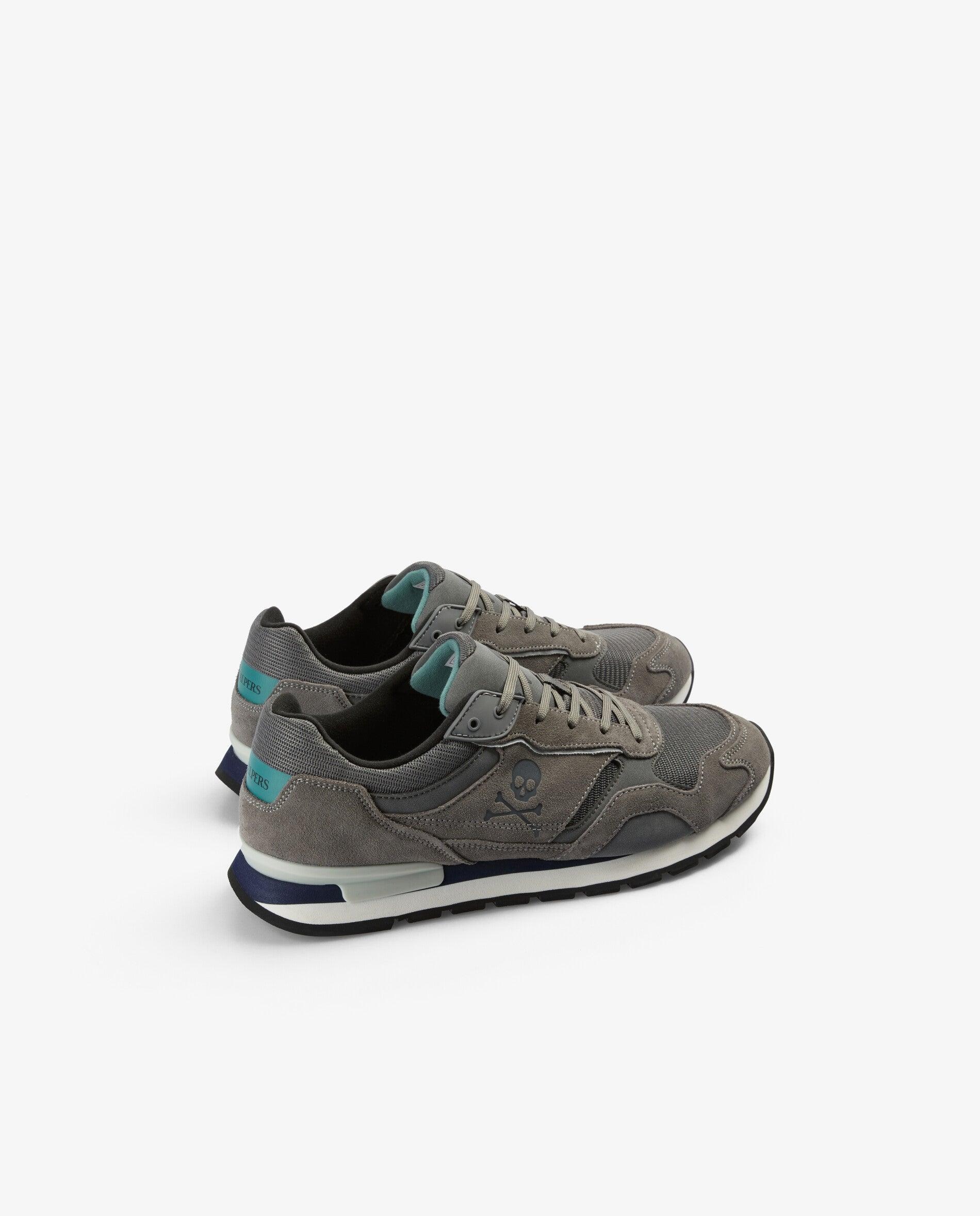 Deportivas de hombre combinadas con cordones - Scalpers - Gris Gris-2