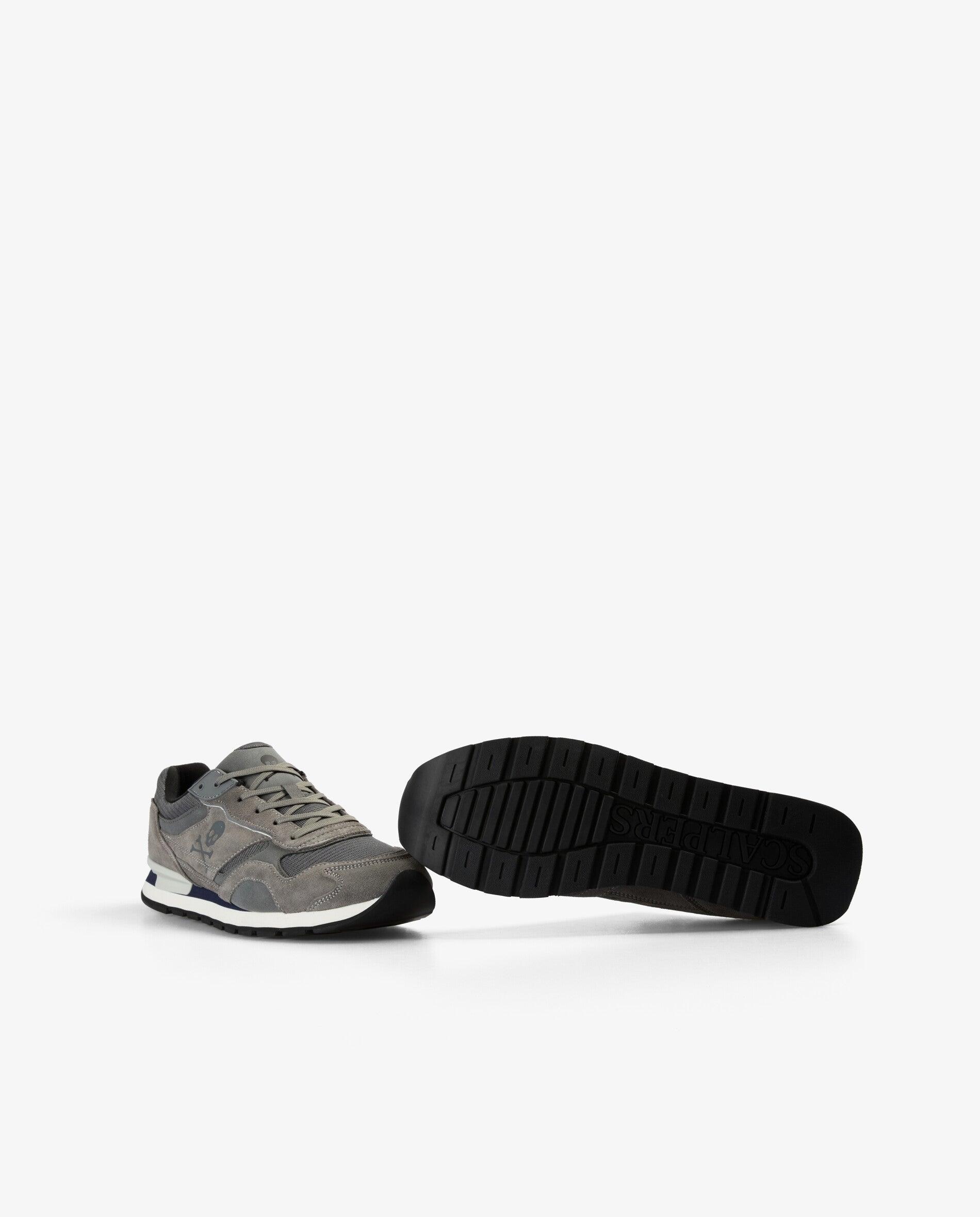 Deportivas de hombre combinadas con cordones - Scalpers - Gris Gris-4