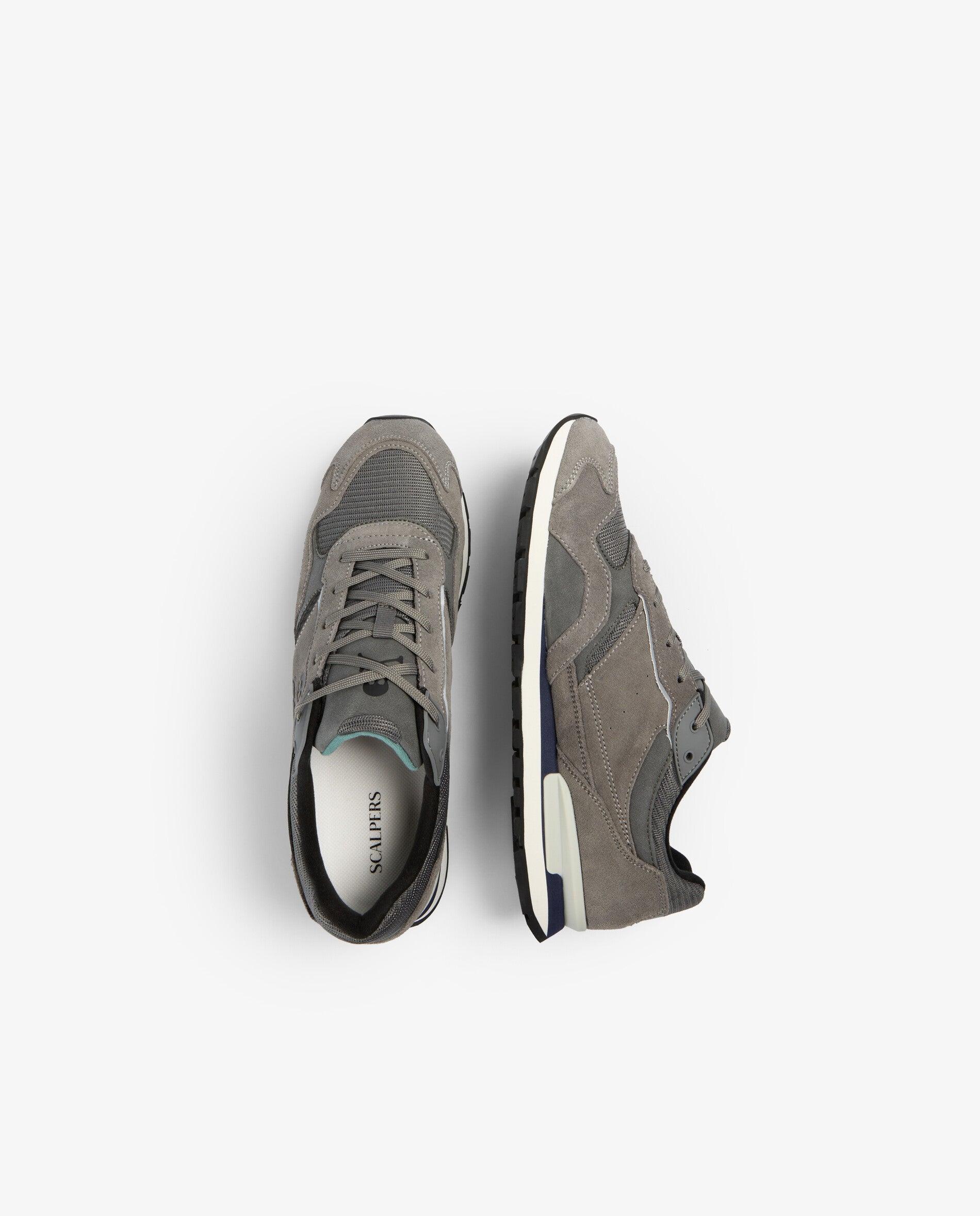 Deportivas de hombre combinadas con cordones - Scalpers - Gris Gris-8