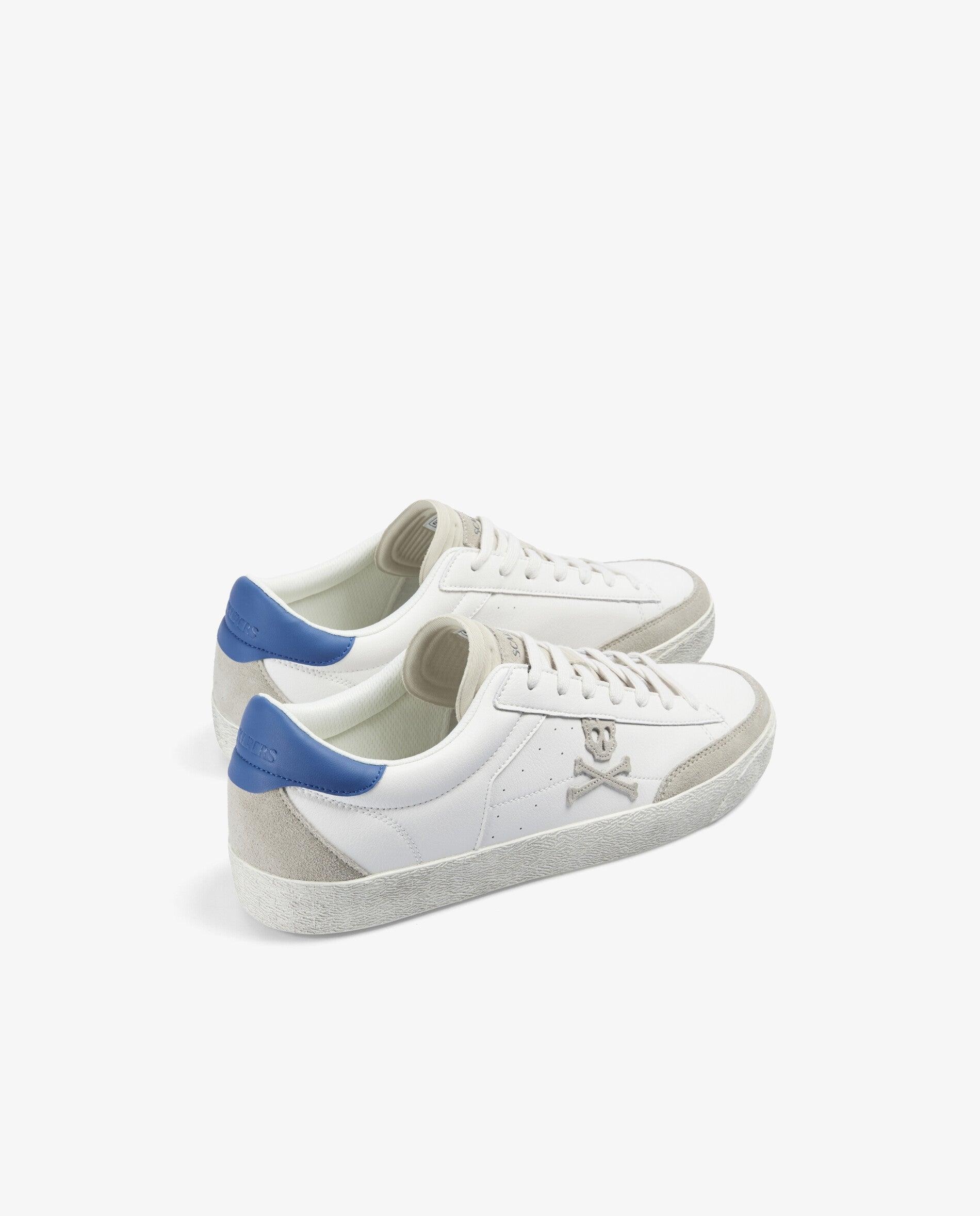Imagen 3 de Zapatillas de hombre bajas clásicas de napa - Scalpers - Blanco / Azul Blanco / Azul