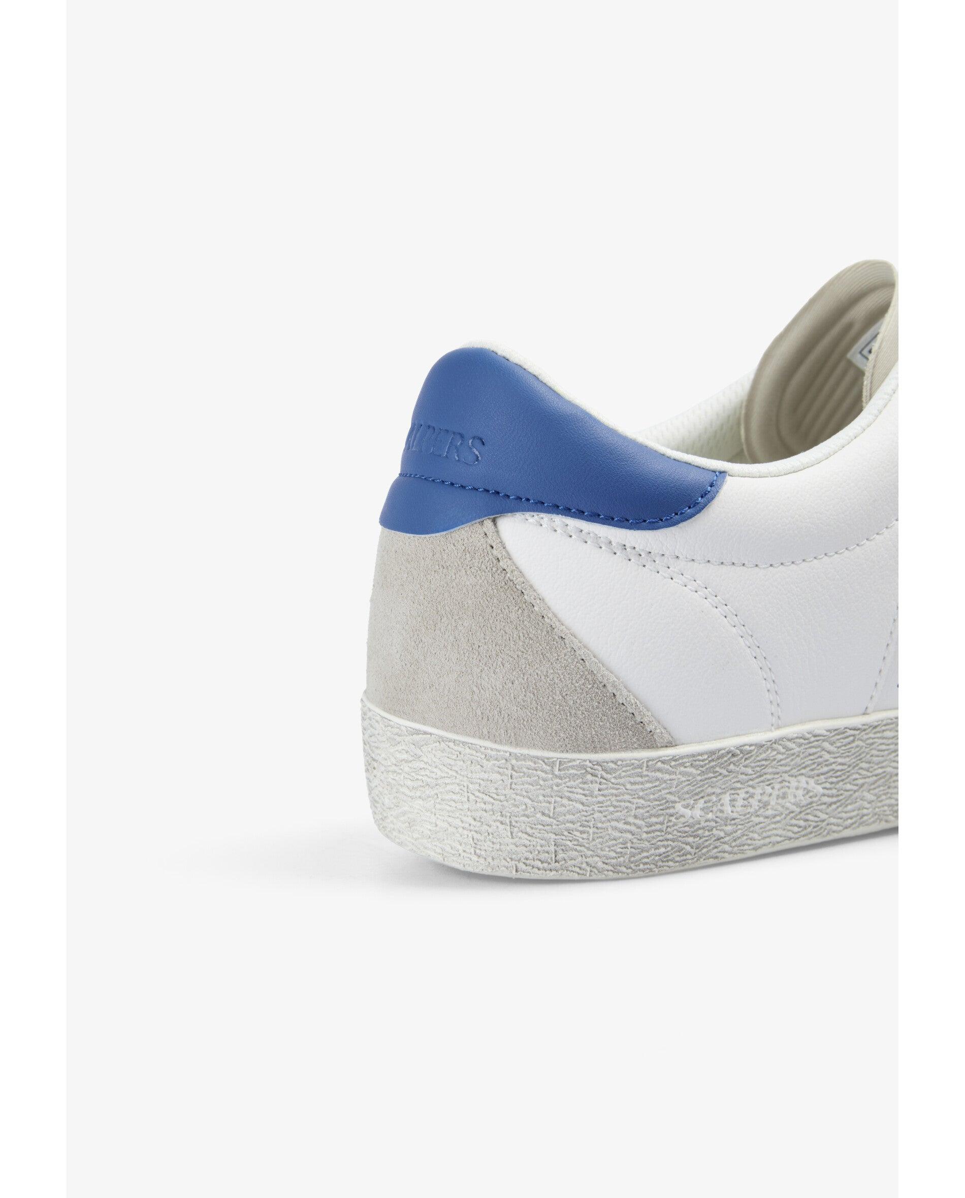 Imagen 7 de Zapatillas de hombre bajas clásicas de napa - Scalpers - Blanco / Azul Blanco / Azul