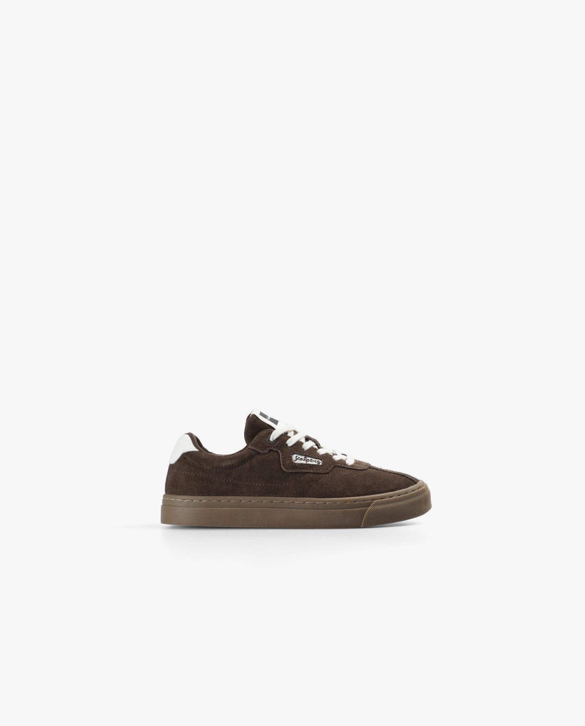 Zapatillas de ante de niño bajas con suela a contrate - Scalpers - Marrón Marrón-1