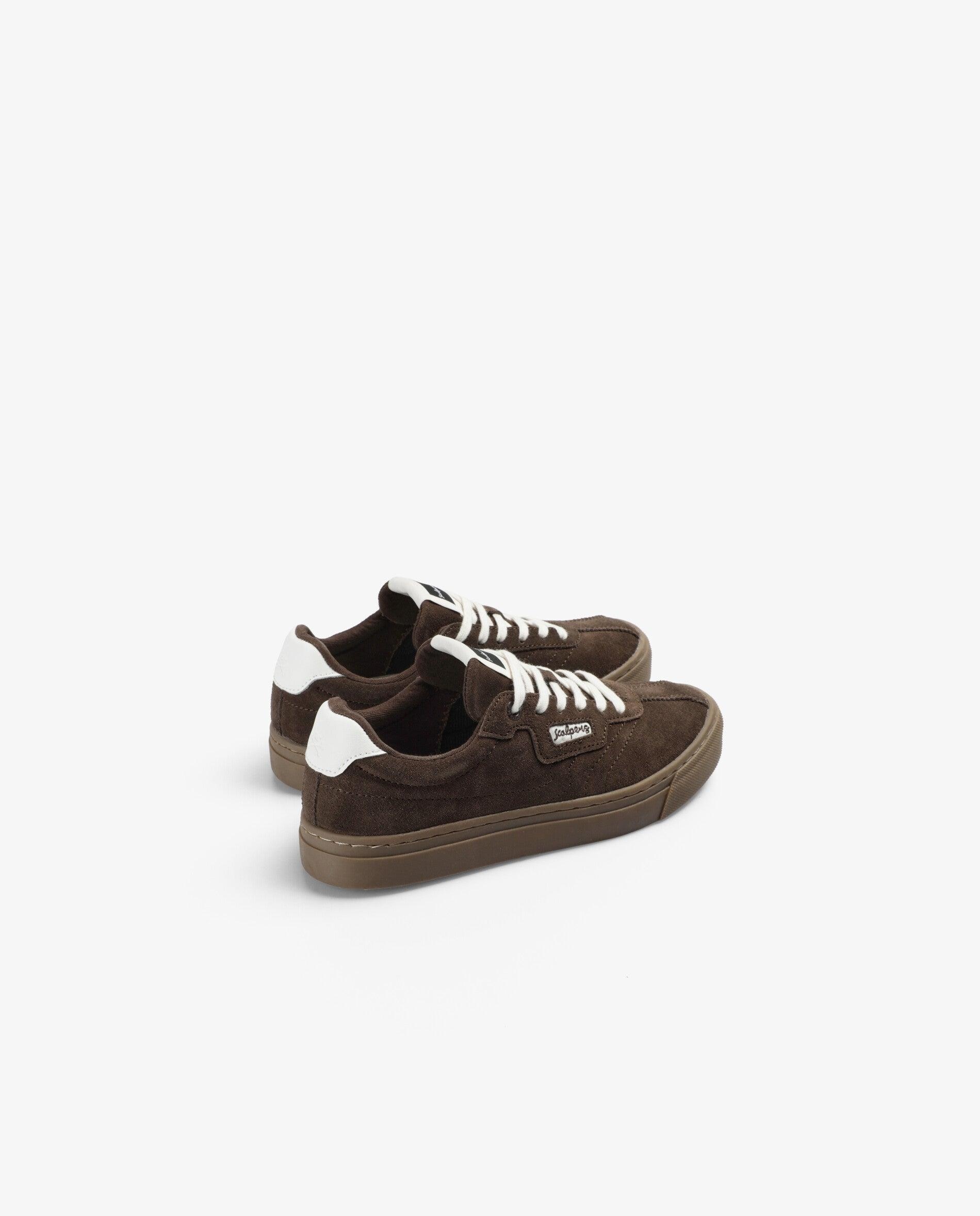 Zapatillas de ante de niño bajas con suela a contrate - Scalpers - Marrón Marrón-3