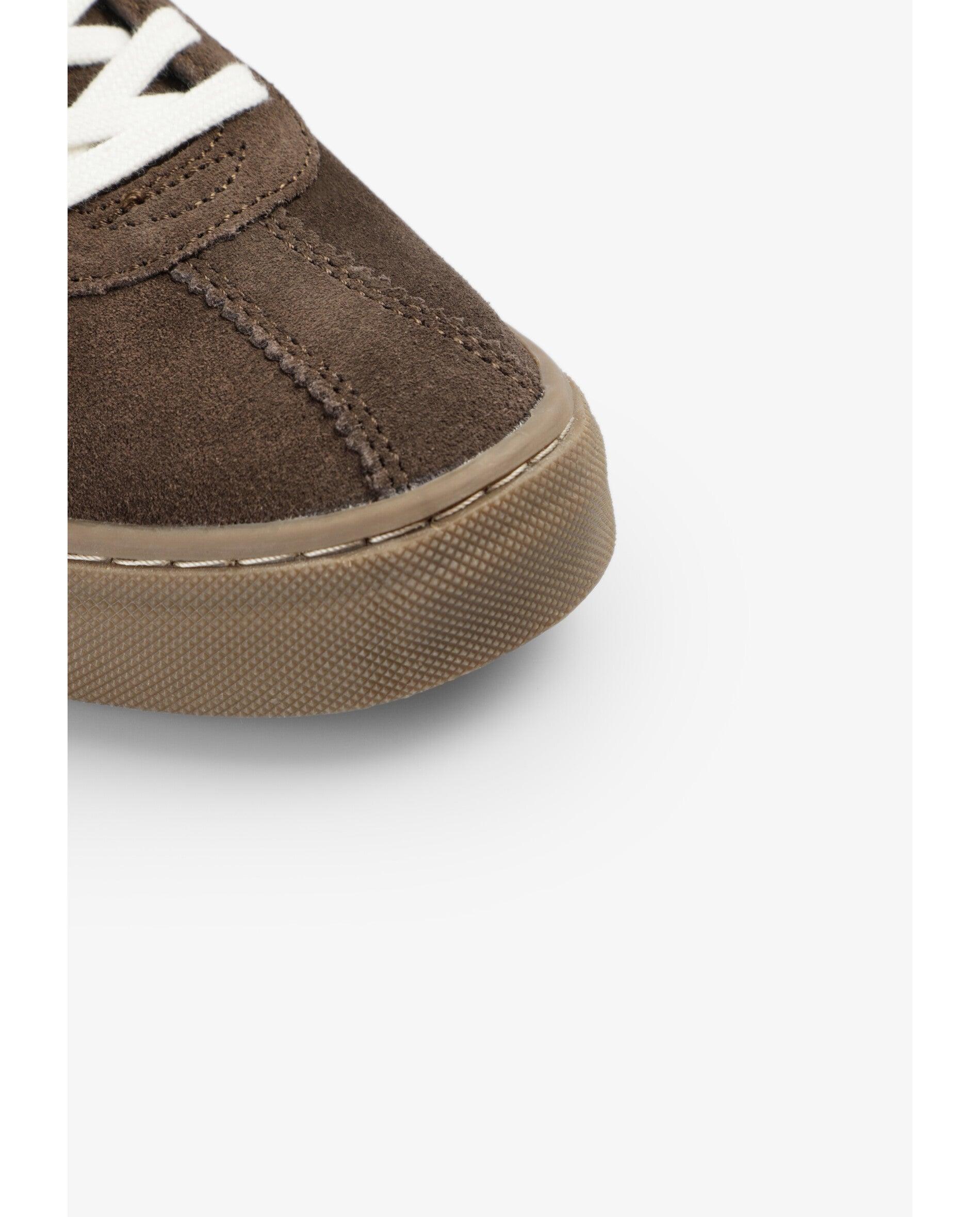 Zapatillas de ante de niño bajas con suela a contrate - Scalpers - Marrón Marrón-5