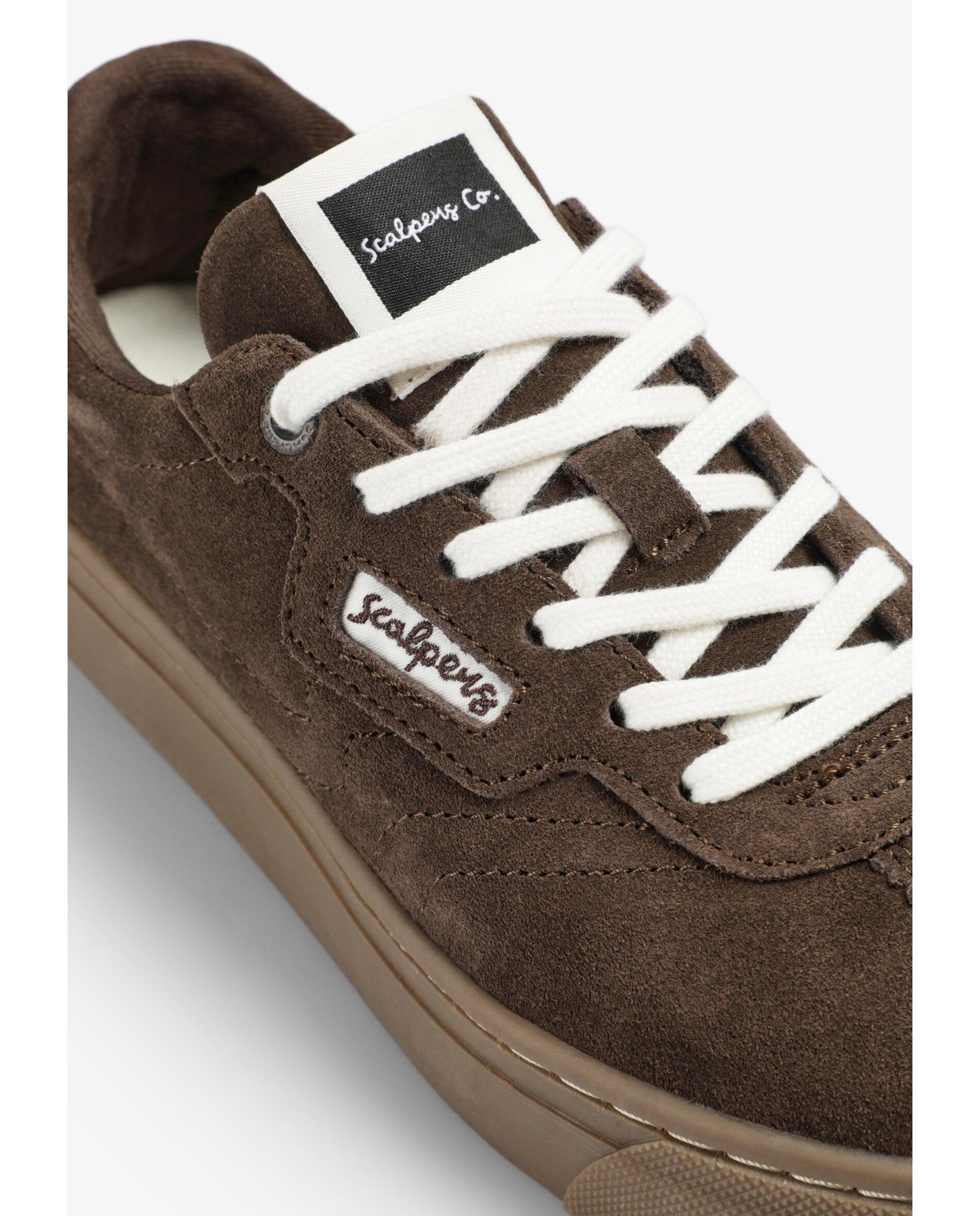 Zapatillas de ante de niño bajas con suela a contrate - Scalpers - Marrón Marrón-6