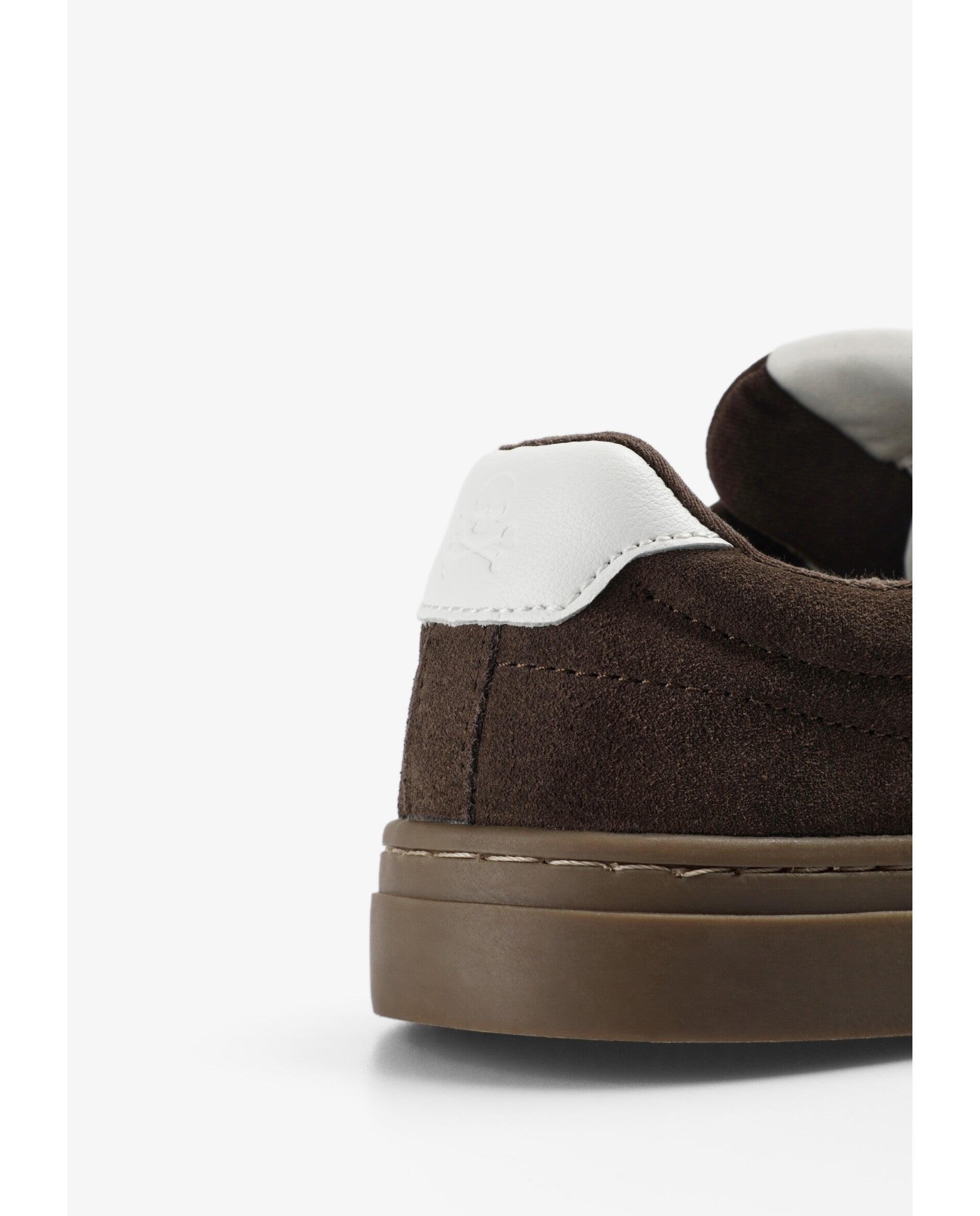 Zapatillas de ante de niño bajas con suela a contrate - Scalpers - Marrón Marrón-7