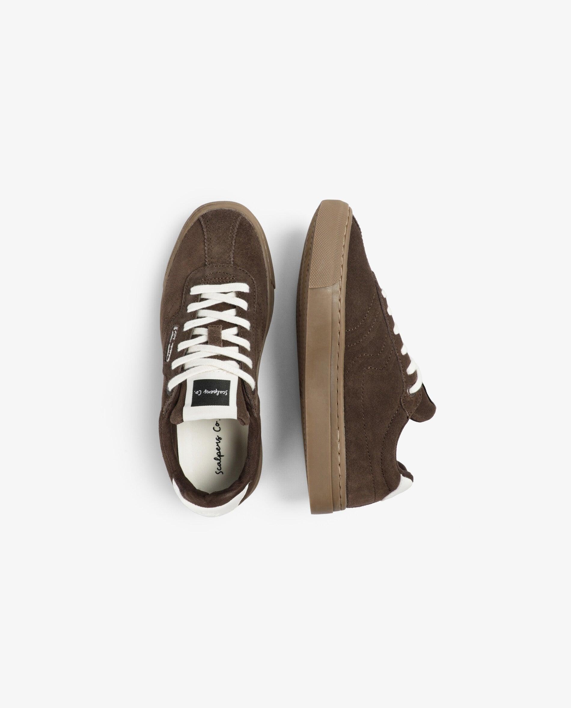 Zapatillas de ante de niño bajas con suela a contrate - Scalpers - Marrón Marrón-8