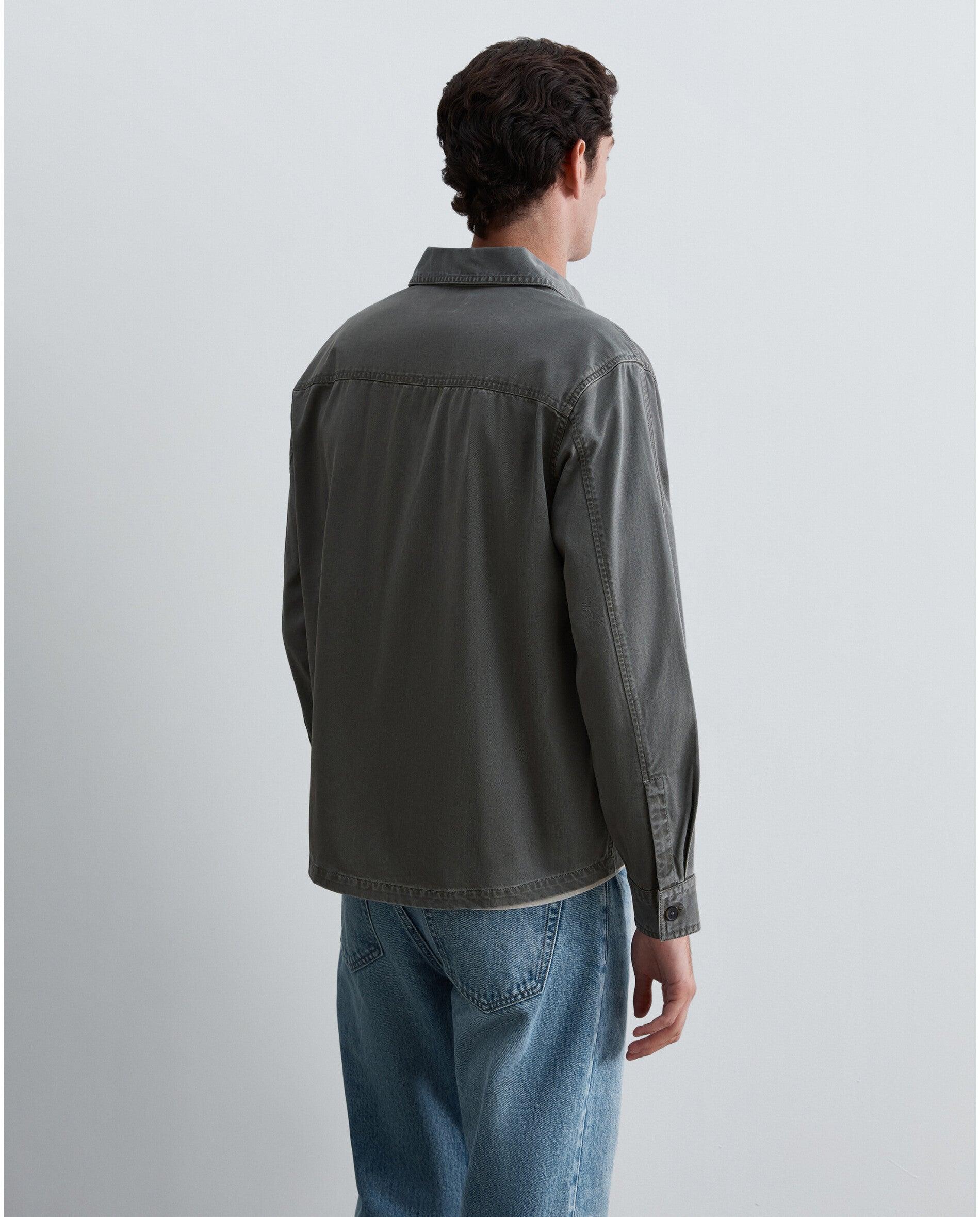 Sobrecamisa de hombre estilo militar con bolsillos parche - Scalpers - Verde grisáceo Verde grisáceo-2