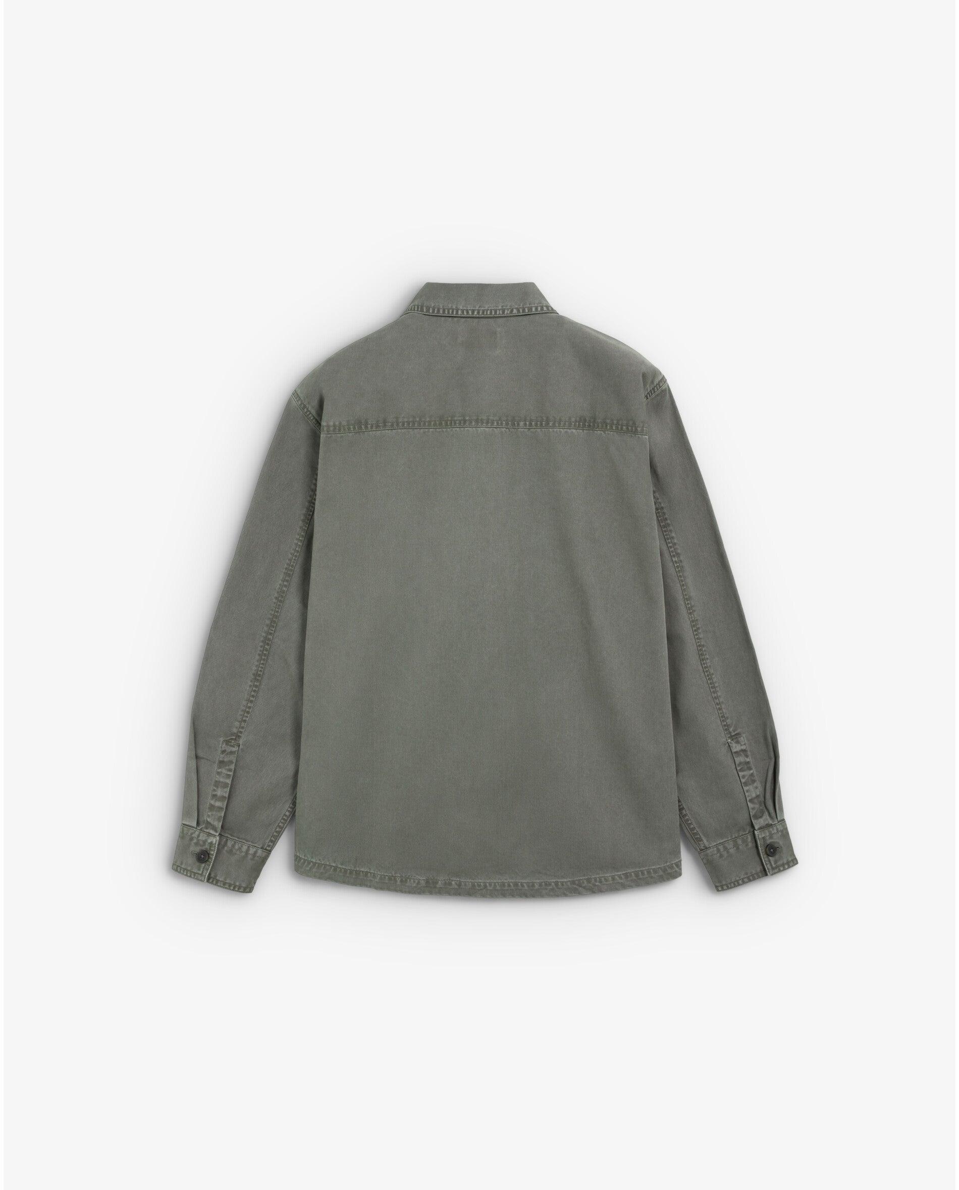Sobrecamisa de hombre estilo militar con bolsillos parche - Scalpers - Verde grisáceo Verde grisáceo-8